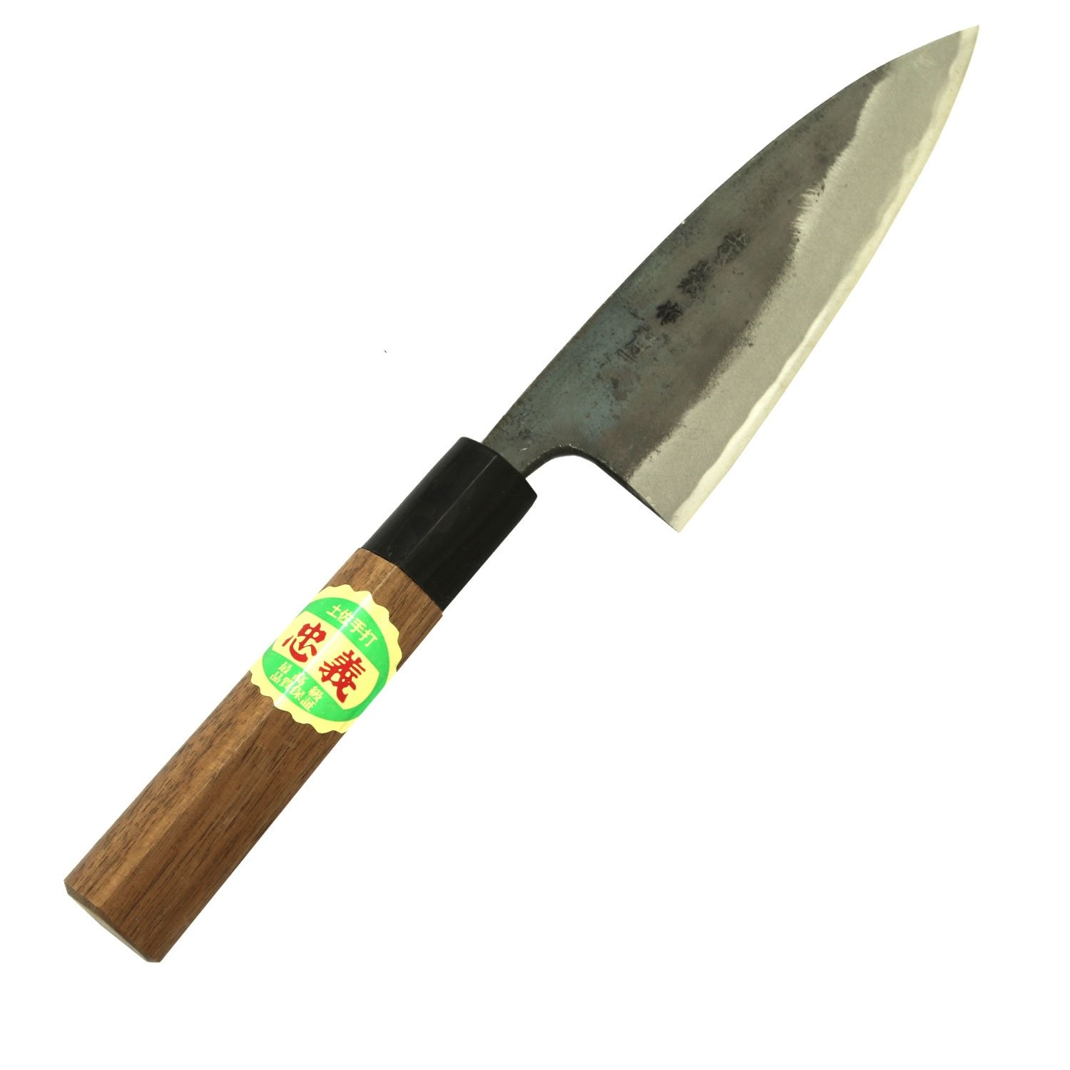 Tosahamono Knife, Black Uchi, Boat Knife, Walnut Handle, Blue Steel No. 1, 105mm