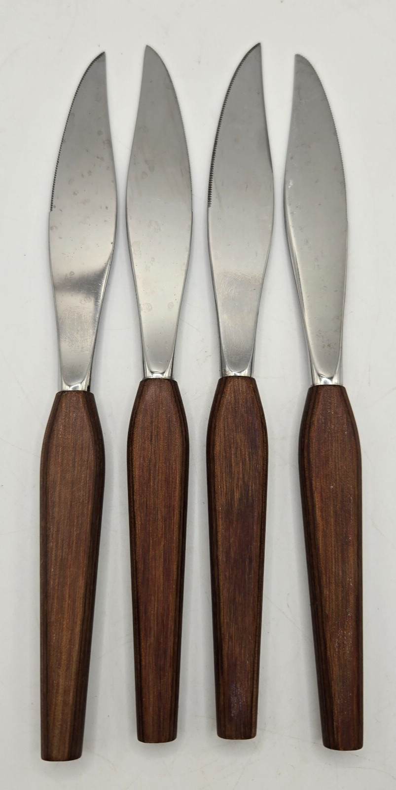 Fleetwood Designs Steak Knife Set Of 4 Danish Mid Century Modern Teak Stainless