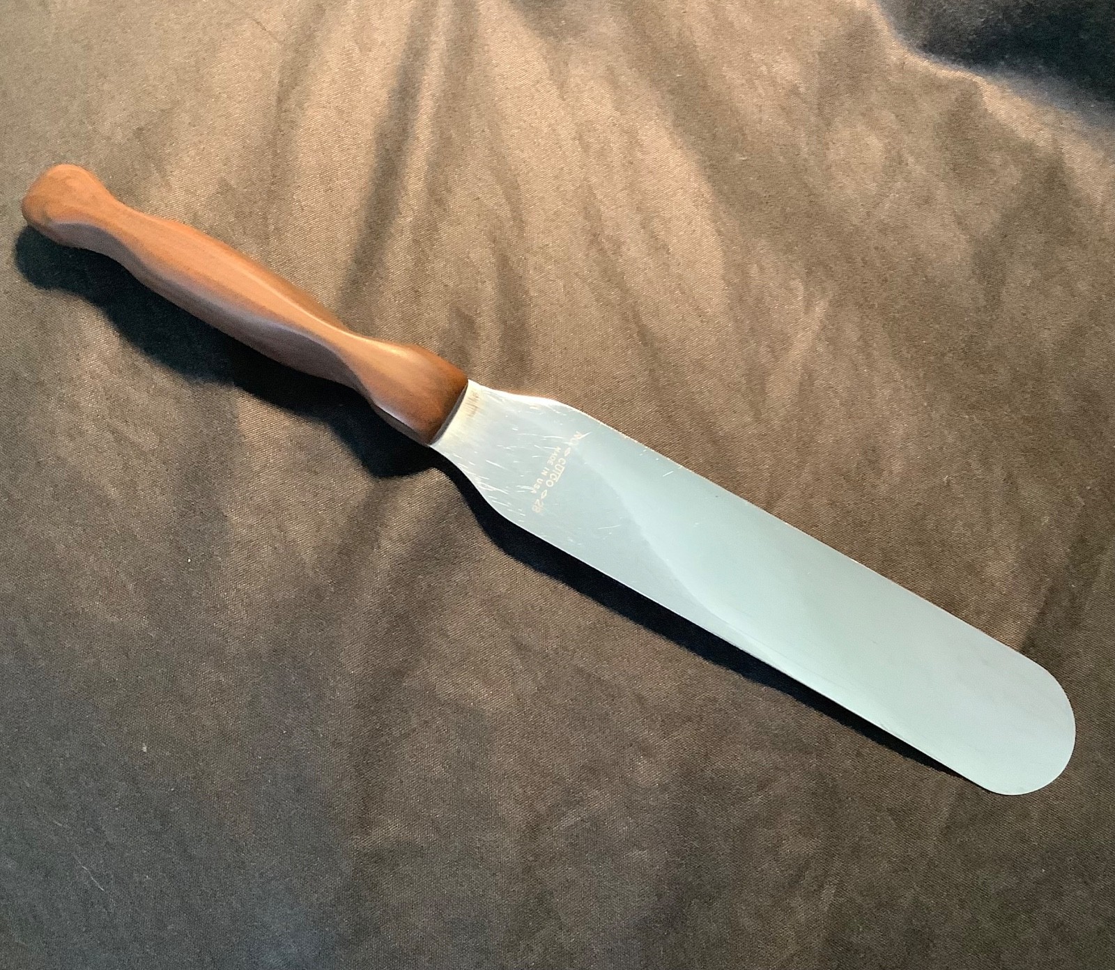 Cutco Vintage No. 28 Cake Icing Spatula Spreader Knife Classic Brown Handle