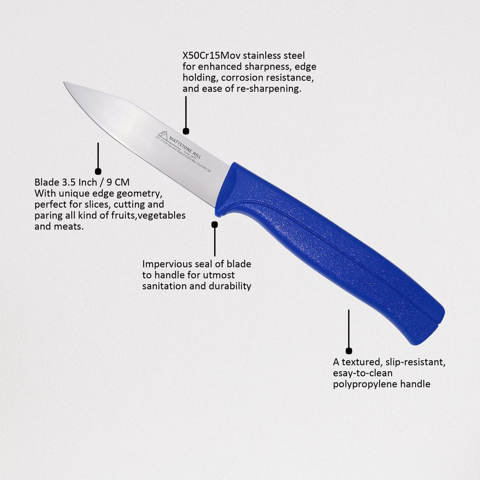 Paring Knife MATTSTONE HILL 3.5 Inch Paring Knife, Small Kitchen Utility Kni…