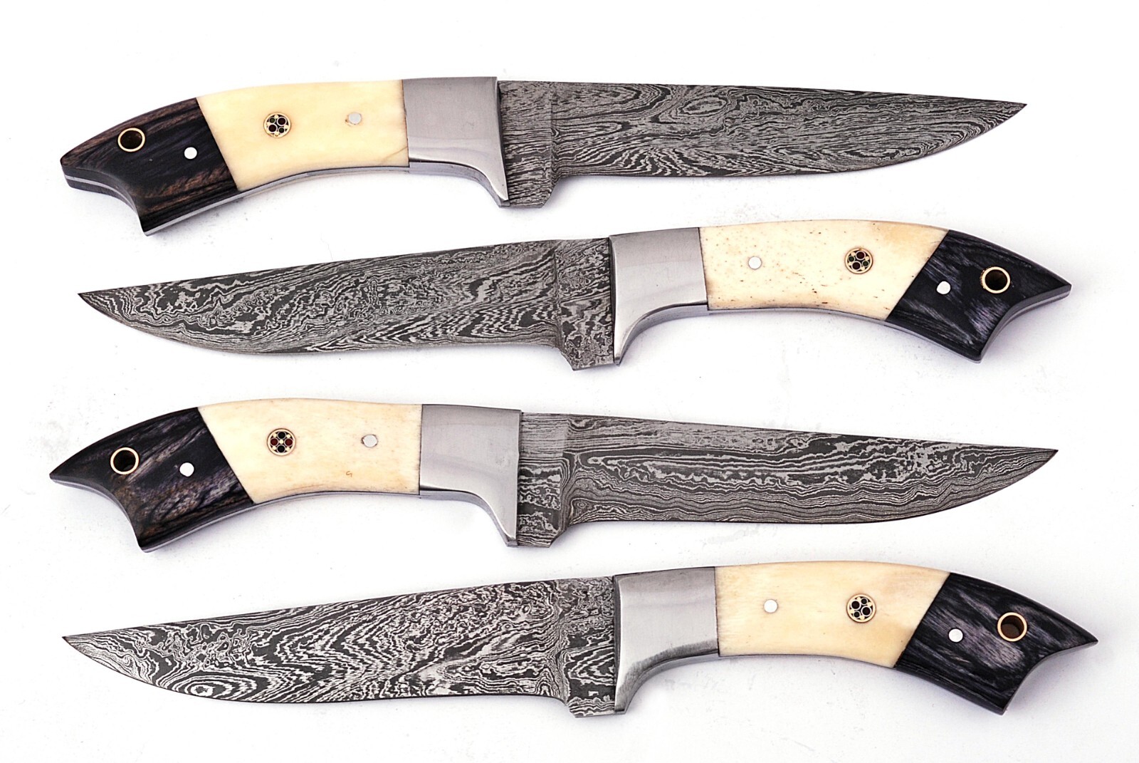 Damascus Steak Chef Knife Set Custom Made – Hand Forged Damascus Steel 1390