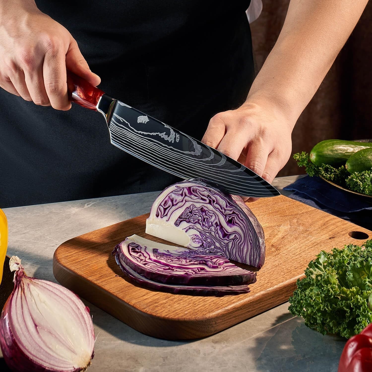 MultiFunction Stainless Steel Knife Resin Handle Ultra Sharp Housewarming Gift