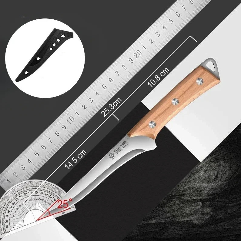Stainless Steel Boning Knife Butcher Meat Cutting Kitchen Tool – NEW