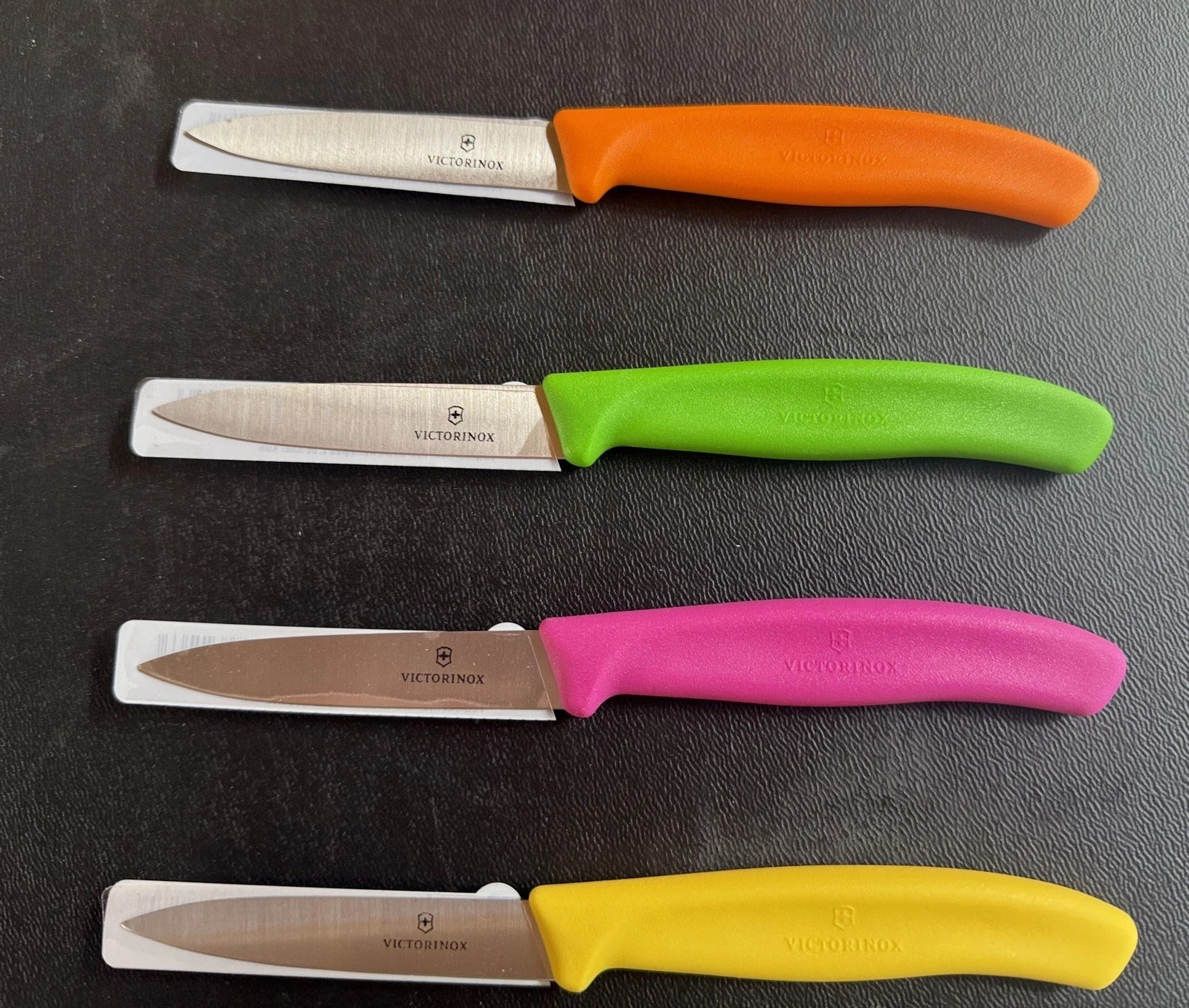 VICTORINOX Swiss Made 3.25″ Blade Paring Knife – Straight With Point – 4-Pack
