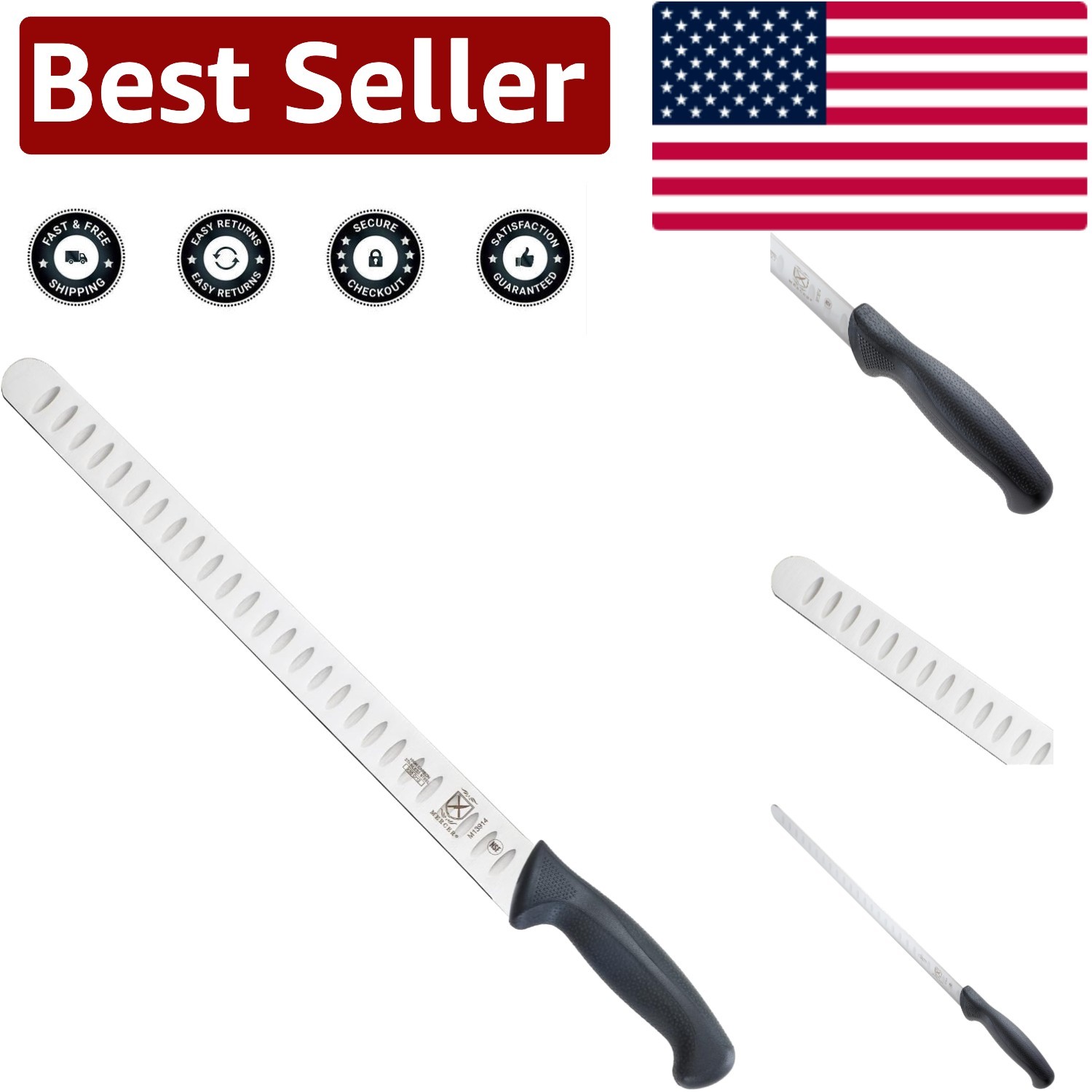 Cotton Millennia 14-Inch Ambidextrous Slicer – Perfect for Meats & Bread