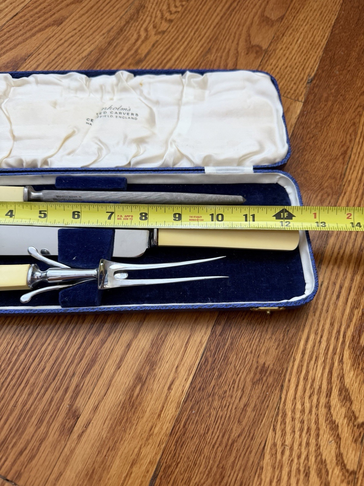 Geo. Wostenholm & Sons Carving Set with Sharpener, Stainless