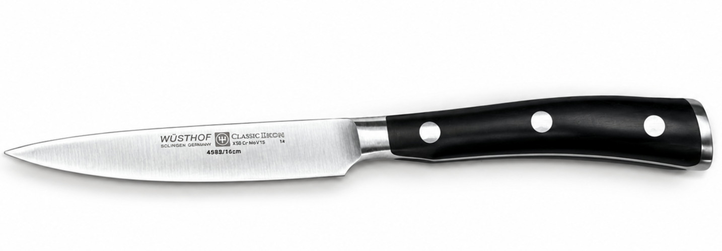 Wusthof Ikon 4986/12 4.5″ Utility Knife African Blackwood German Steel NEW OEM