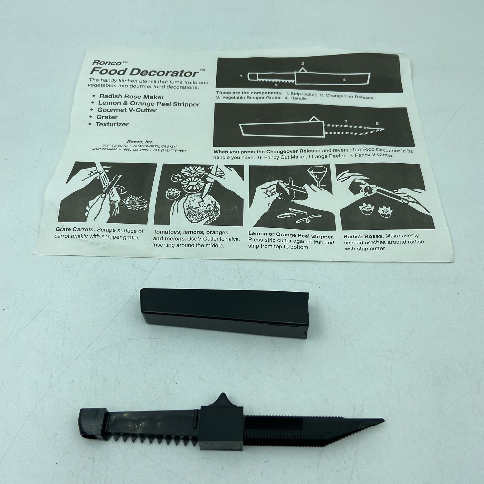 Ronco Food Decoration & Garnishing Knife As Seen On TV