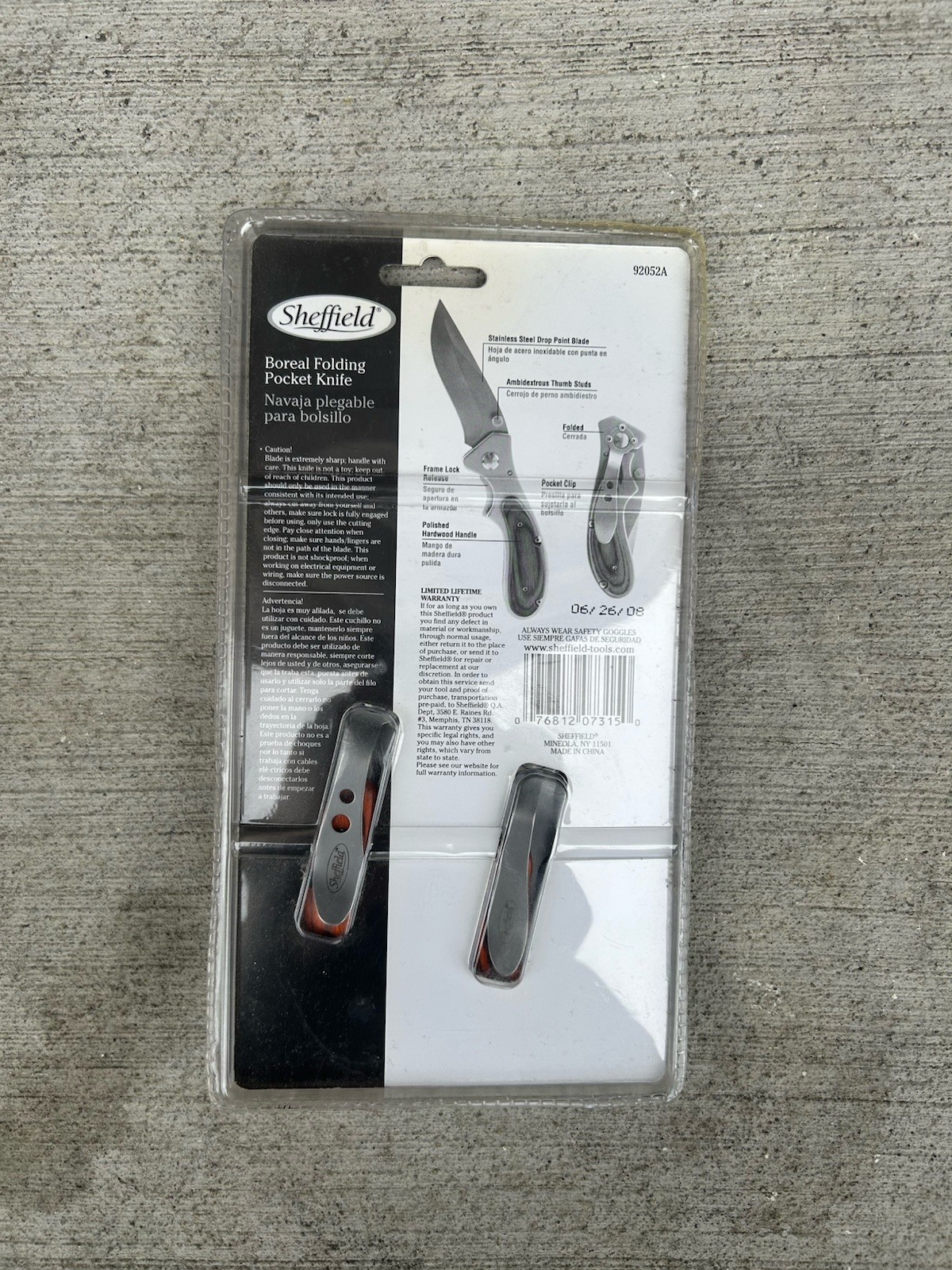 Sheffield 2 Piece Boreal Knife Set Stainless Steel Blades New In Box Never Used