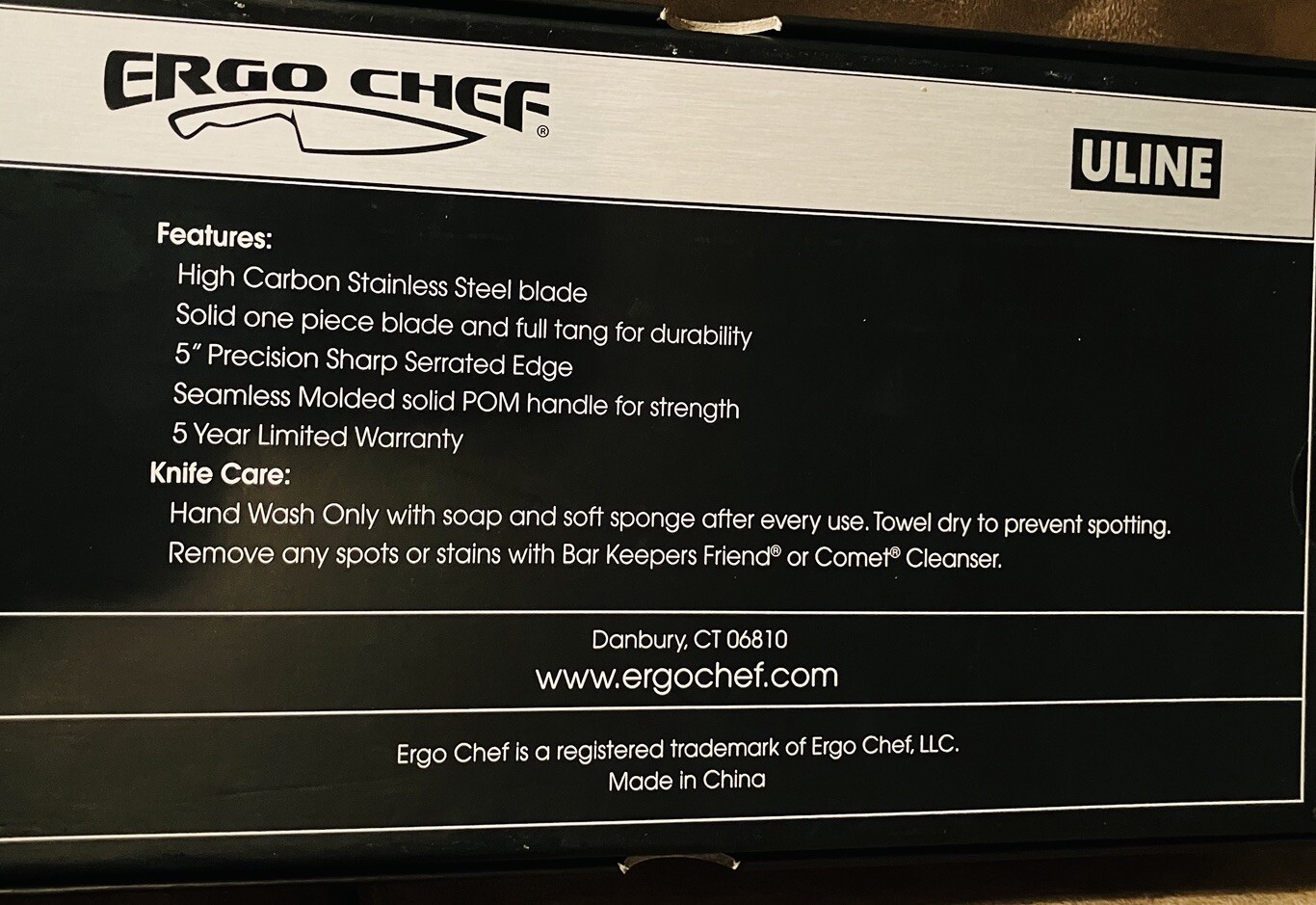 *NEW*Ergo Chef Pro Series 2.0 Steak Knife Set (4 PC) High Carbon Stainless Steel
