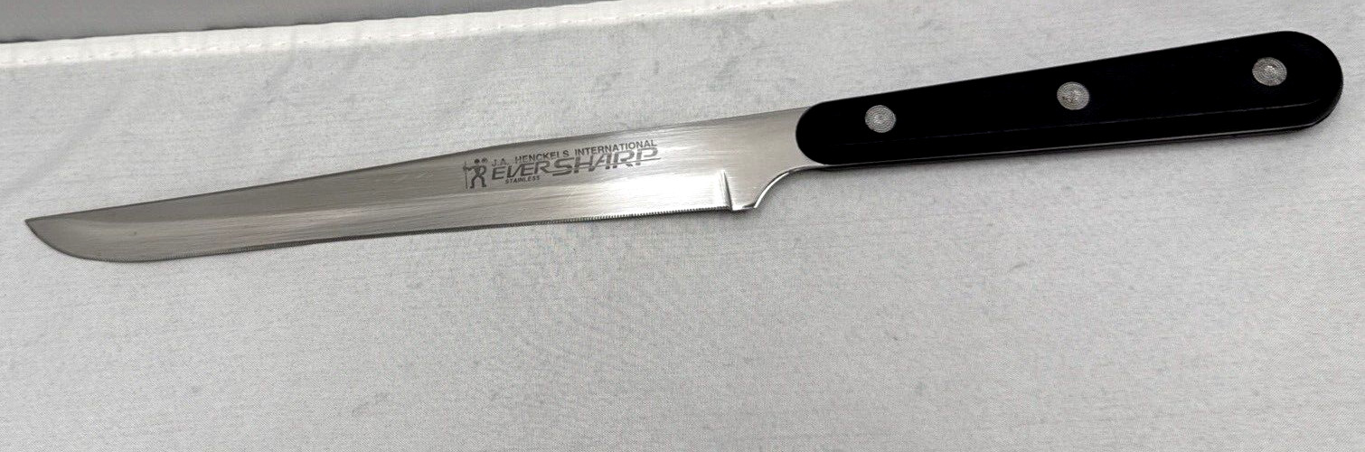 J.A. HENCKLES Int’l Eversharp 8″ Serrated Carving Knife Stainless Steel EUC!