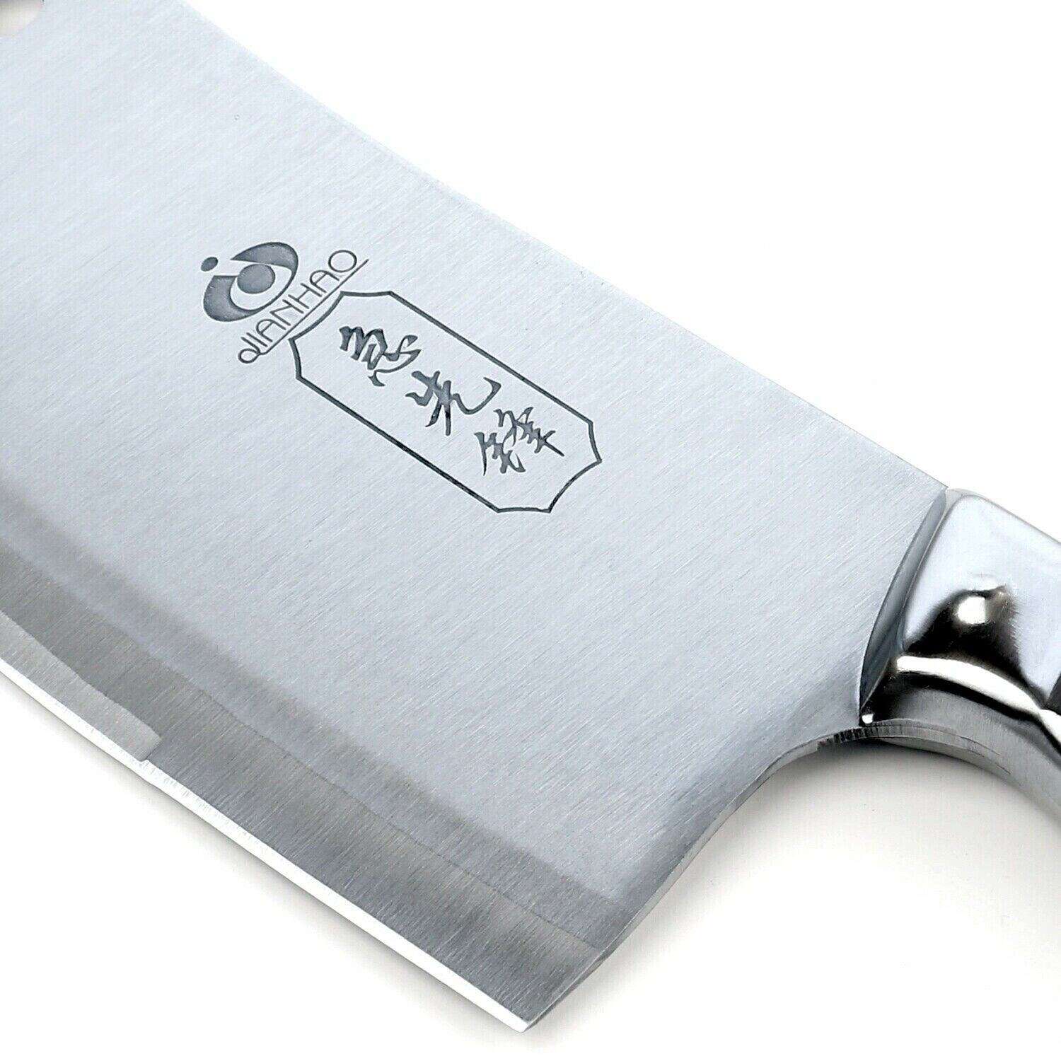 7 Inch Kitchen Cleaver Knife Chopper Butcher Stainless Steel for Home Restaurant