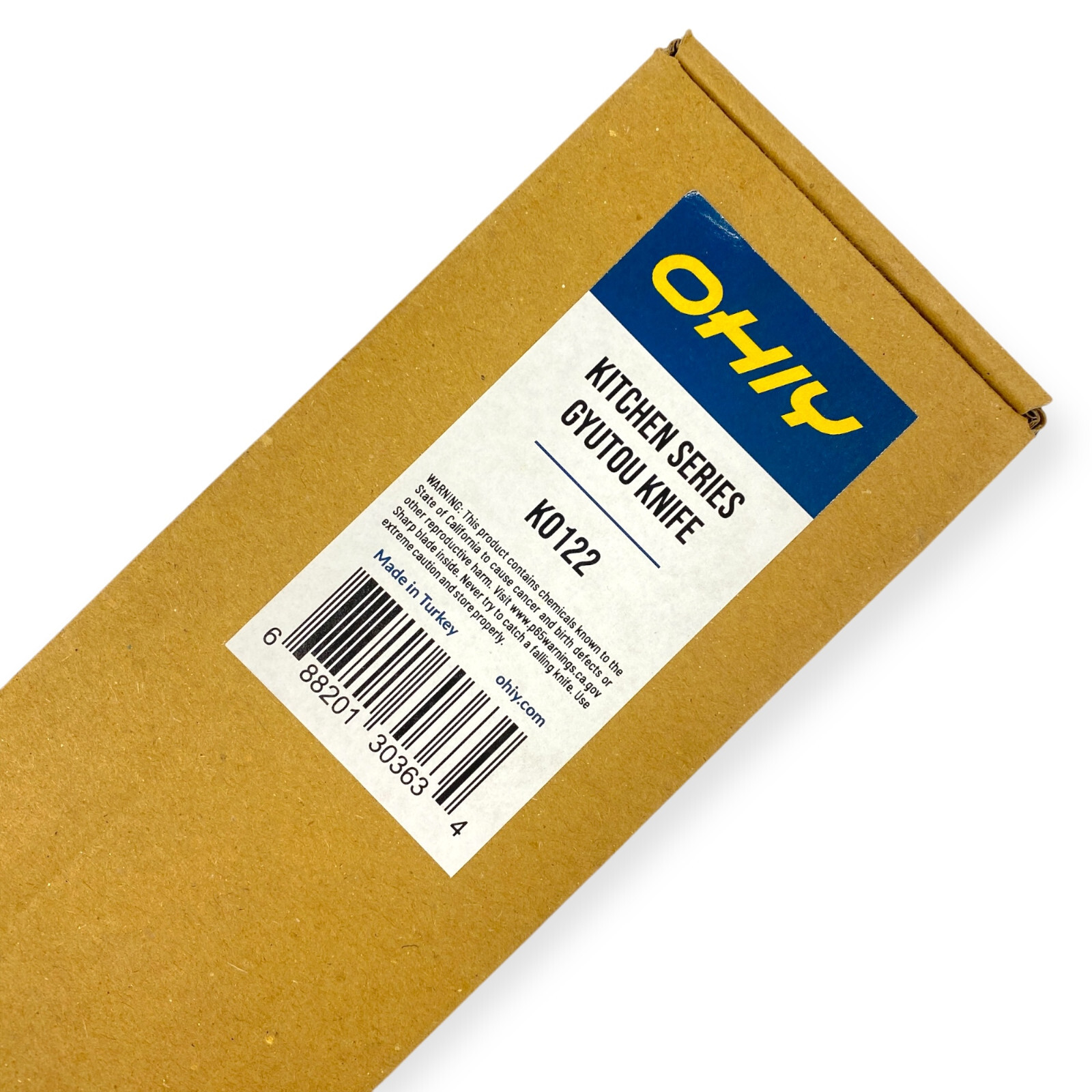 Ohiy K0122 Kitchen Series Chef’s Gyutou Knife, German Steel Blade, Wood Handle