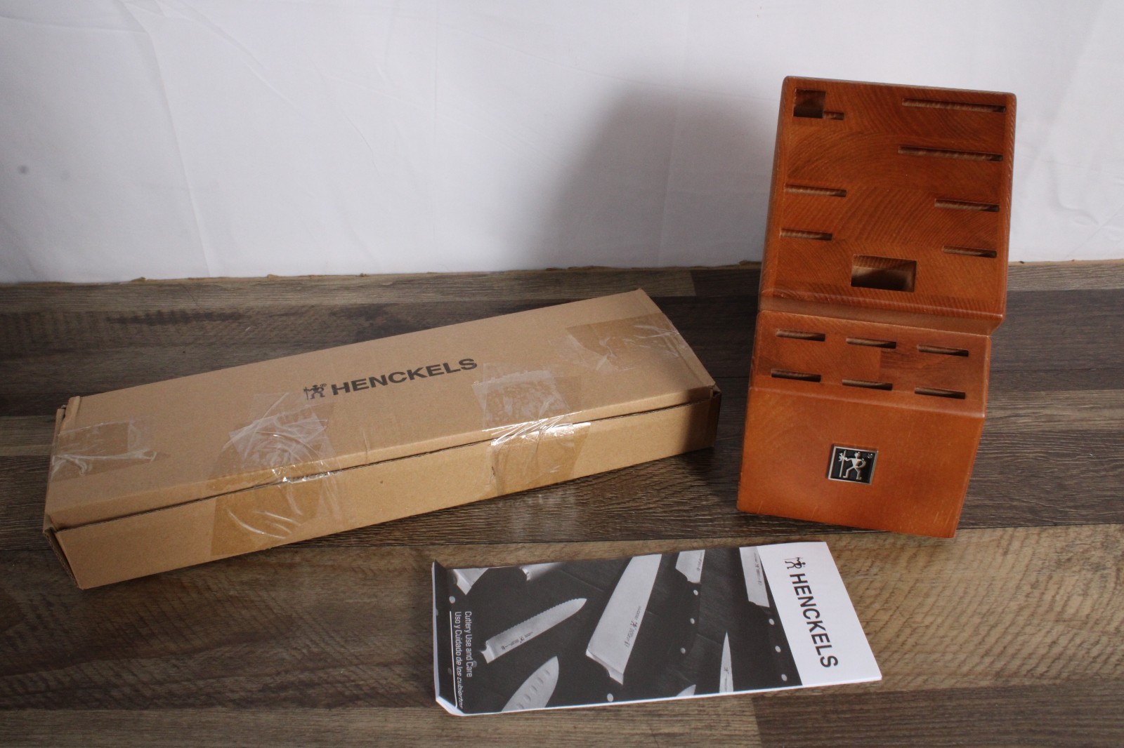 Henckels Definition 15-Piece Knife Block Set Stainless Steel Open Box Complete