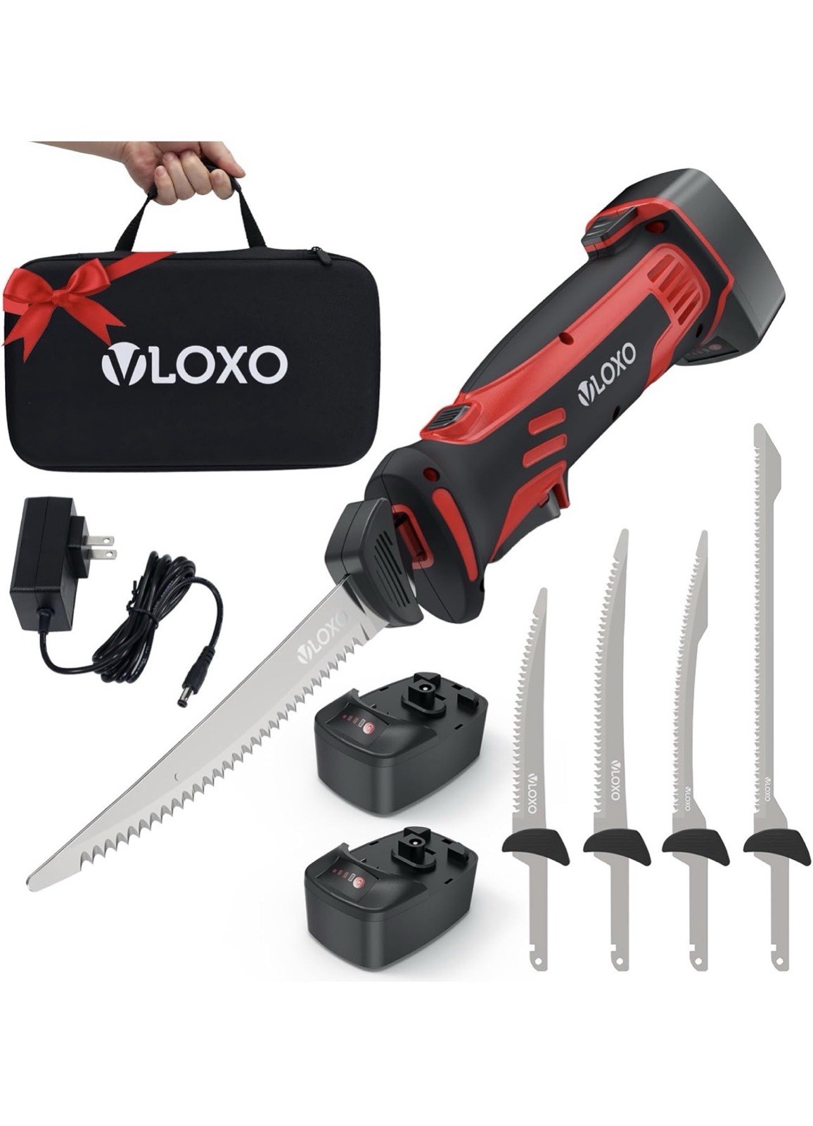 Electric Fillet Knife for Fish – Cordless Fillet Knife with 4 Blades 2 Battery’s