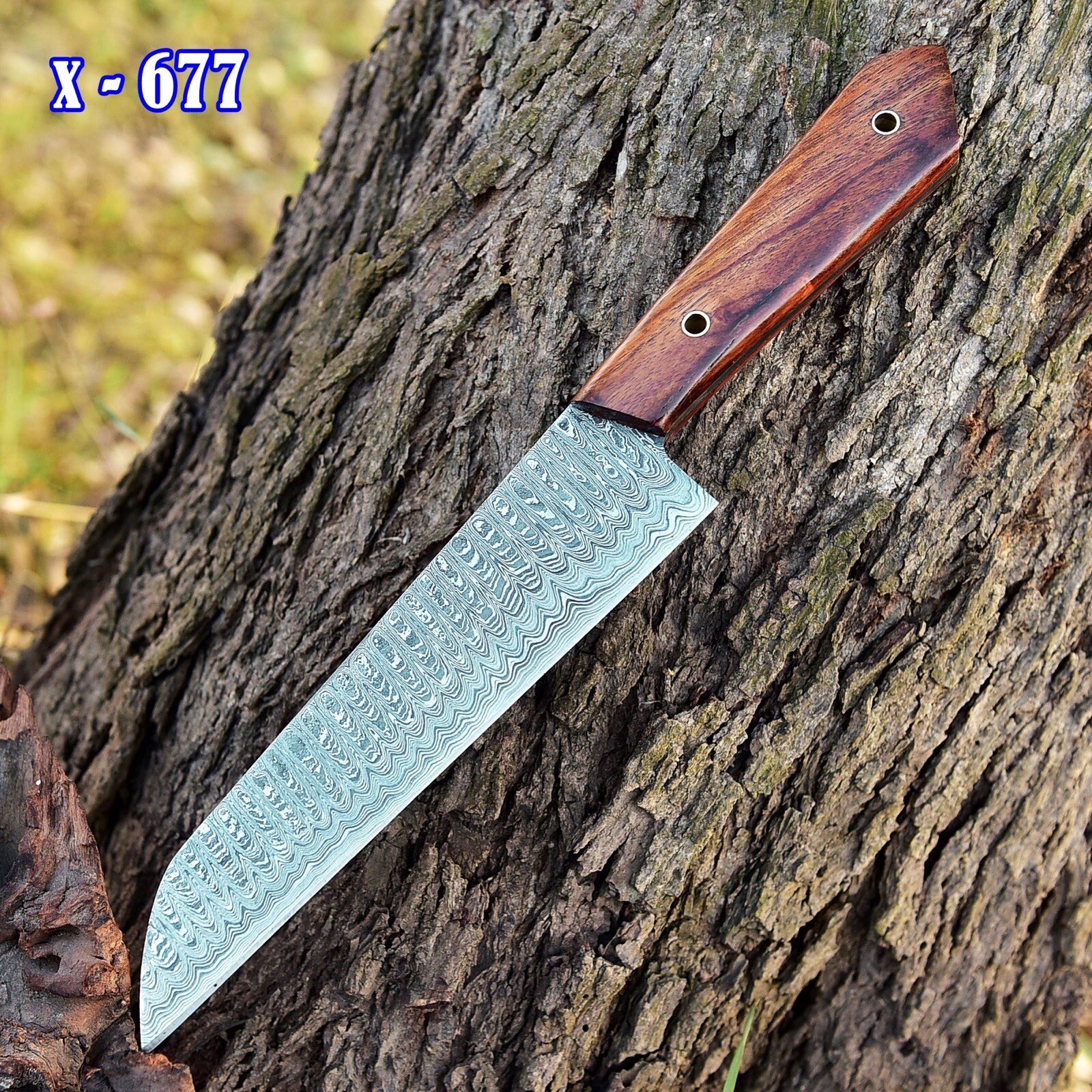 12 In Fixed Damascus Blade Chef Knife Kitchen Cutlery Full Tang Japanese Chef