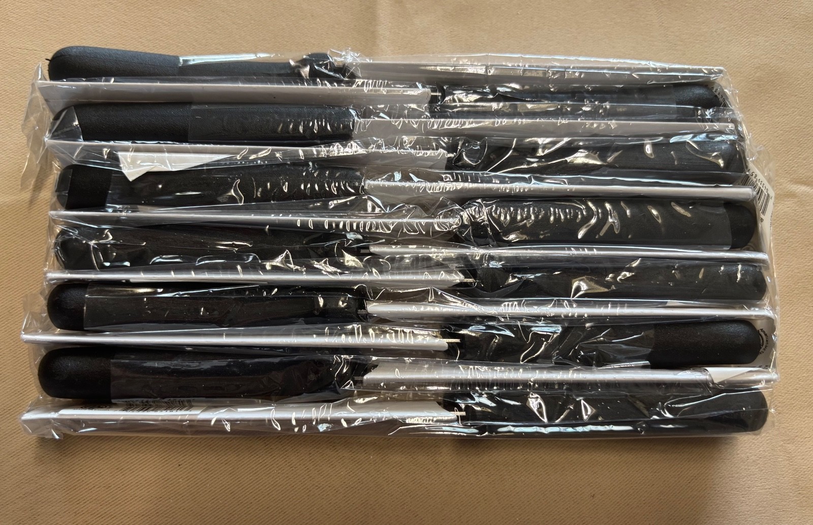 (Set of 12) 9″-Inch Serrated Rounded Steak Knife/Black Plastic Handle Restaurant