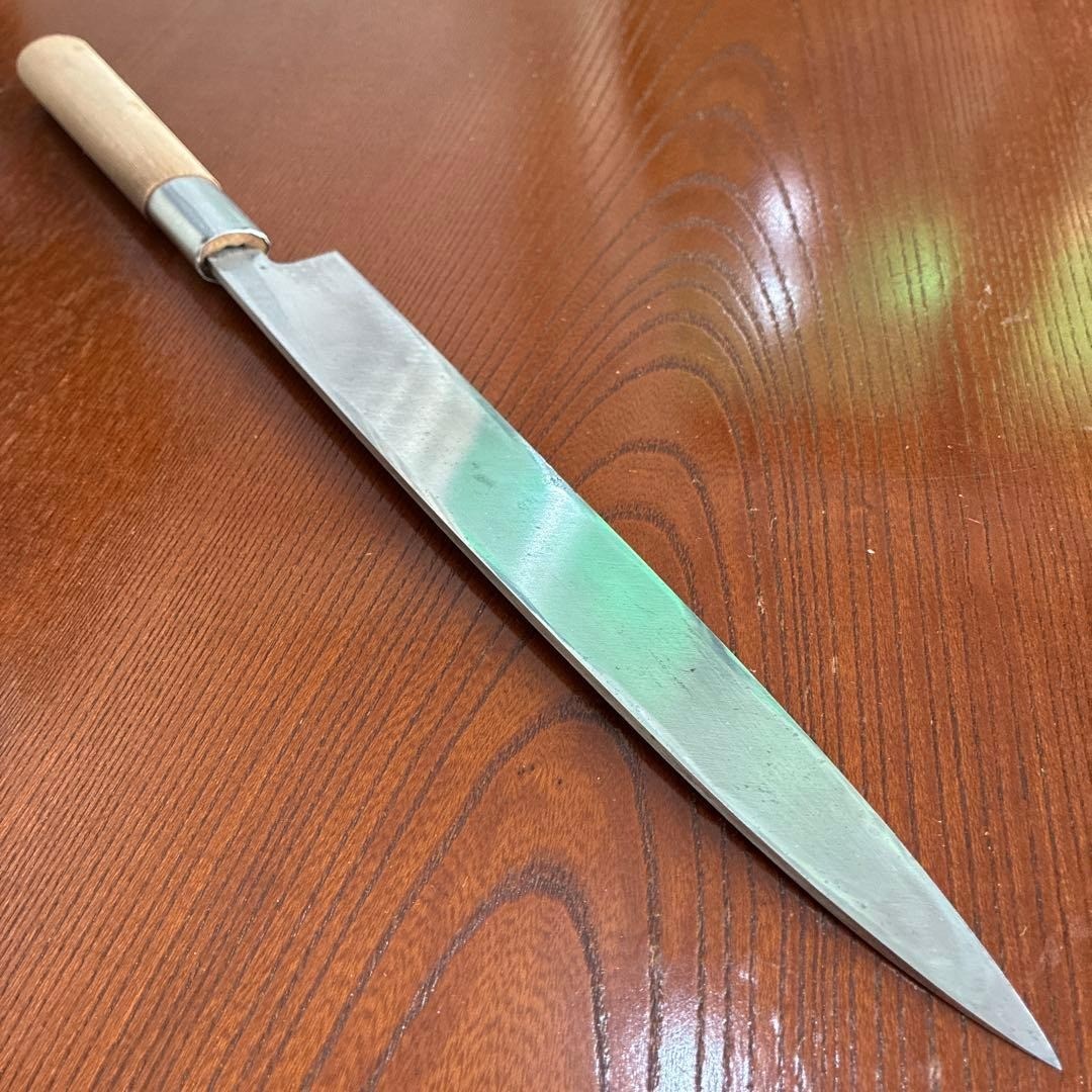 Japanese Sashimi Yanagiba Knife Takeda Saku Forged Steel Culinary Tool 230mm