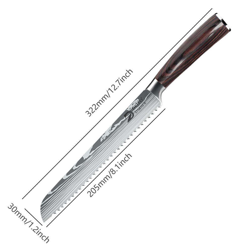 Mdhand Serrated Bread Knife 8 in Sourdough Bread Knife Cutter for Homemade Bread
