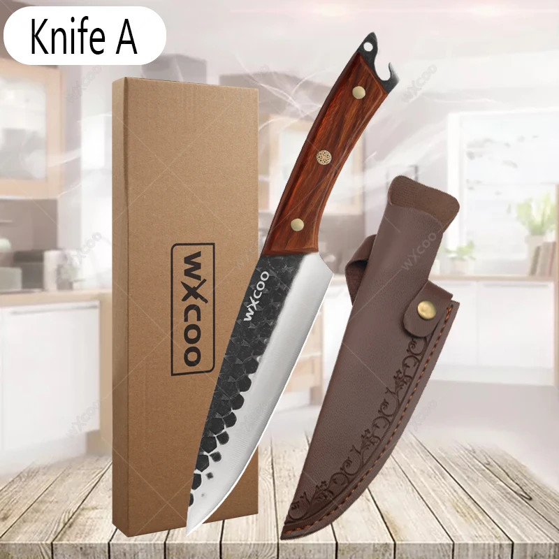 Kitchen Knife Utility Cleaver Chef Stainless Steel Knives Forged Boning Knife