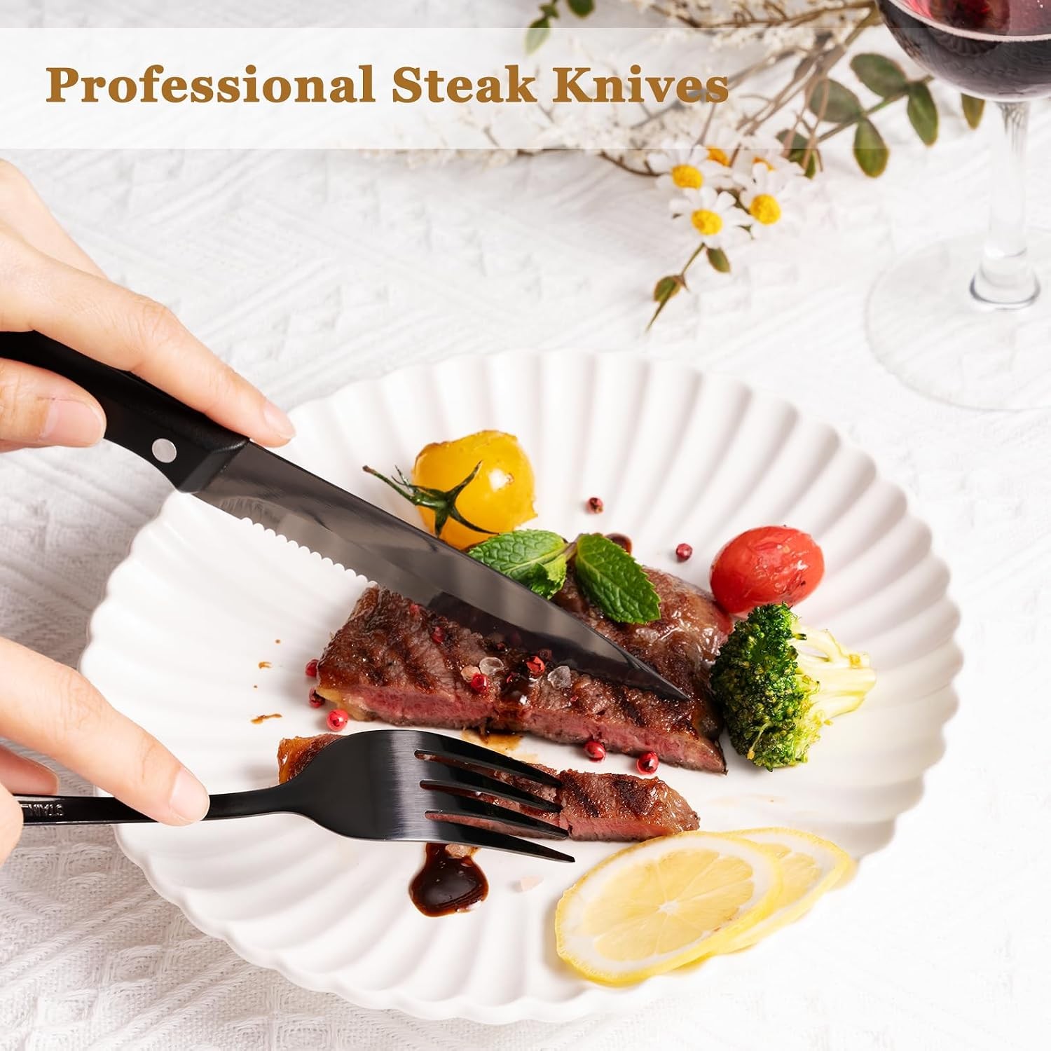 Polished Steel Dining Flatware Steak Knives Forks Spoons Home Bistro