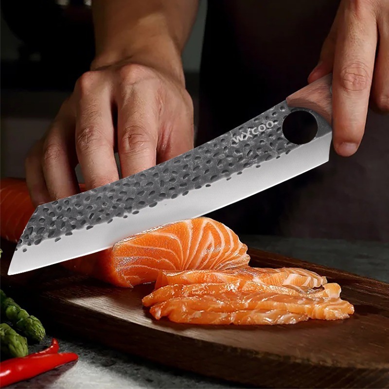 7PCS Stainless Steel Kitchen Knife Set Professional Chef Knives Wooden Handle