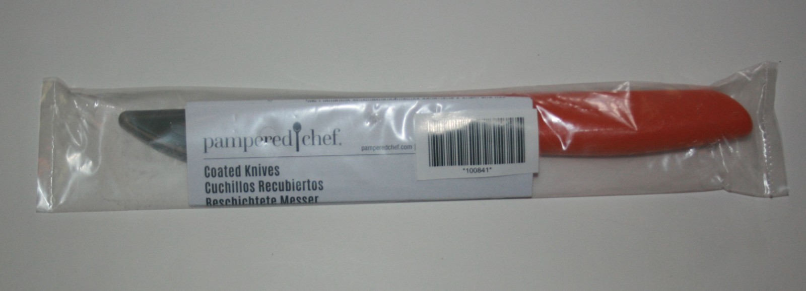New Pampered Chef COATED TOMATO KNIFE 100841 Orange Free Shipping