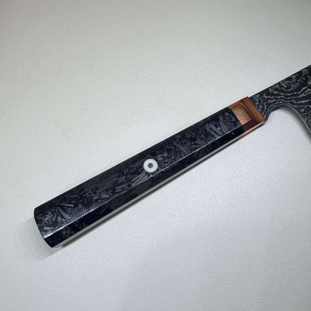 Kiritsuke Gyuto 215mm Damascus MKV10 Black Finish Chef Knife Japan Free Shipping