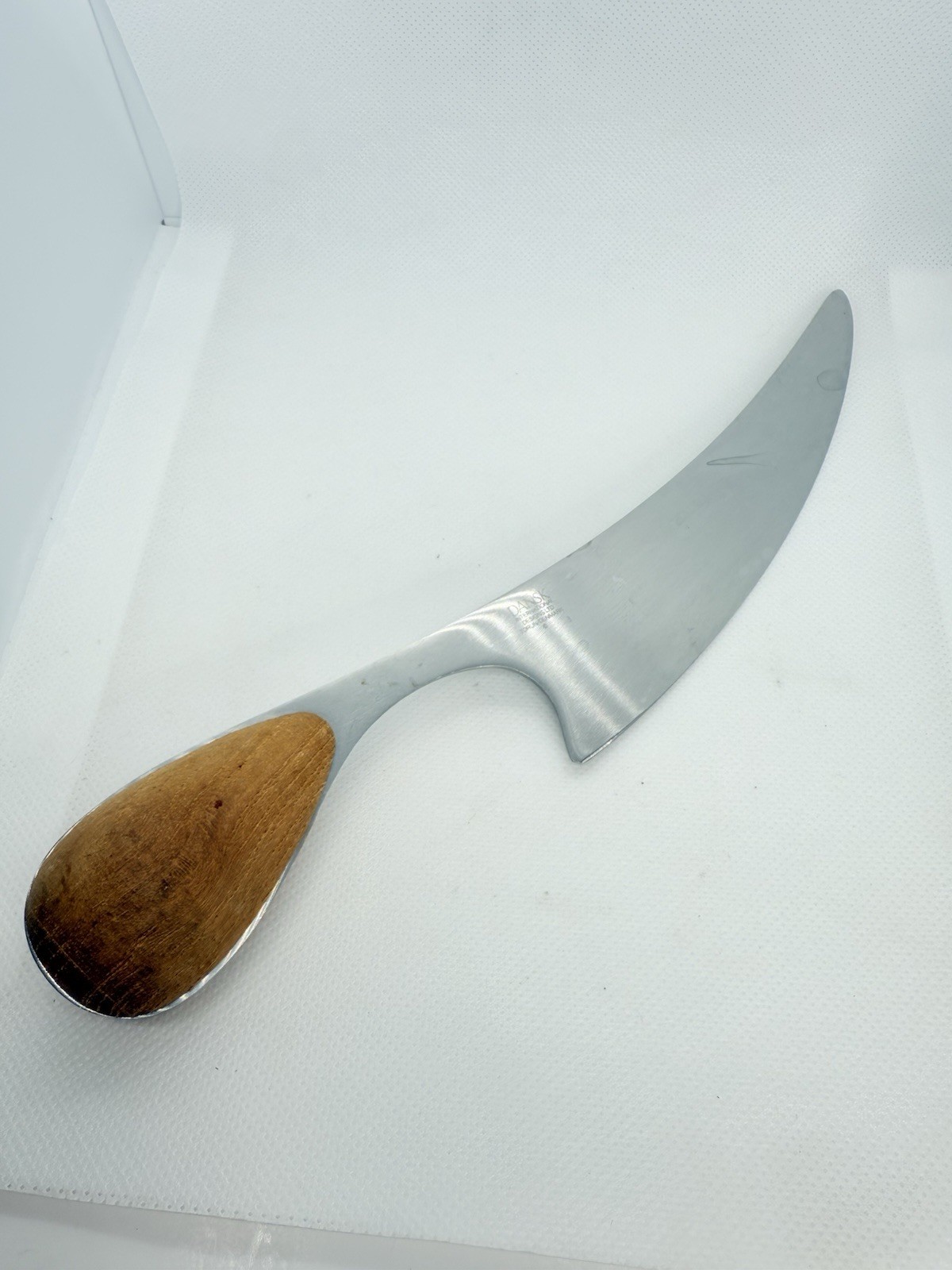 Dansk Designs Denmark Teak Wood Curved Blade Cheese Knife