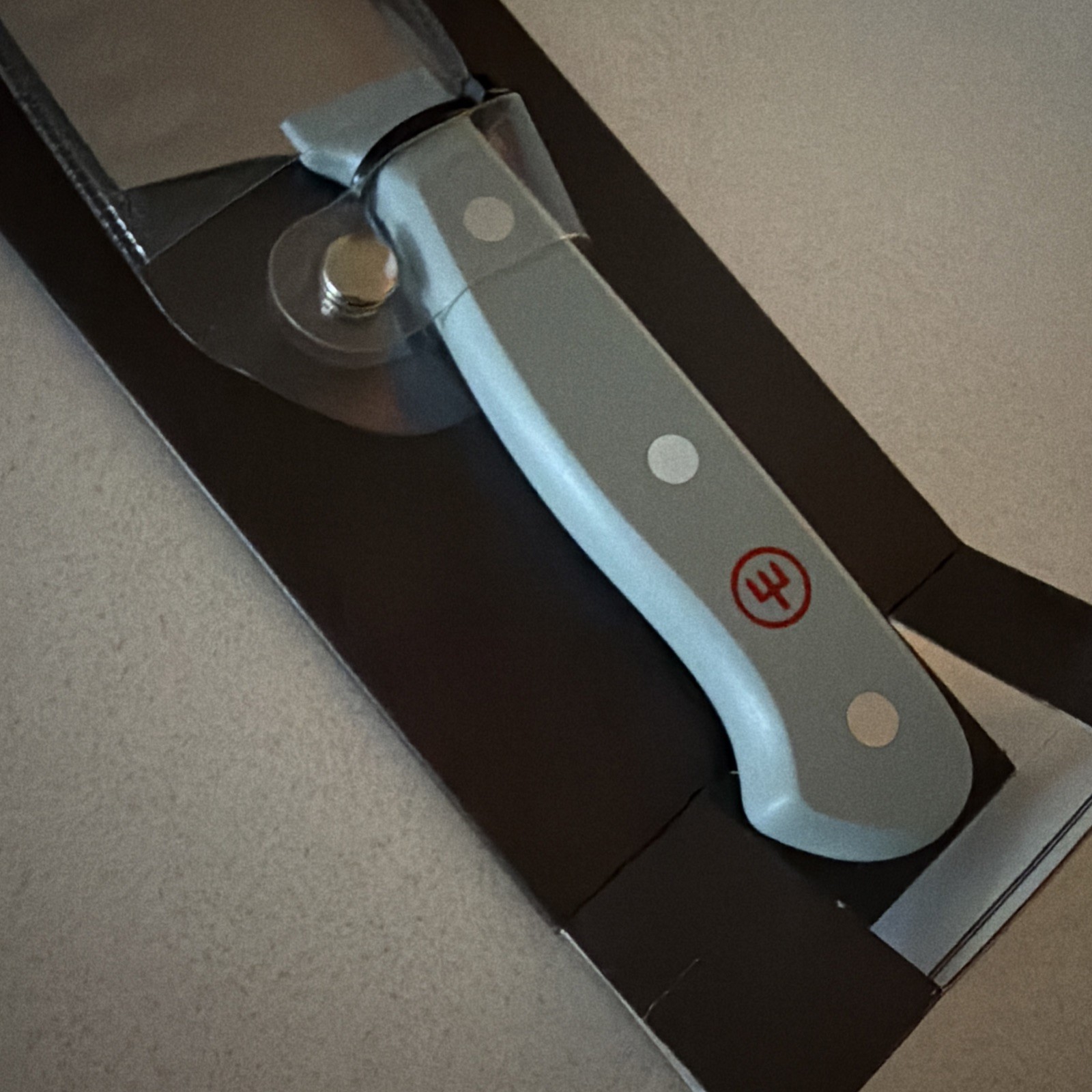 Wusthof Gourmet 7 inch Santoku Hollow Edge Chef’s Knife Blue