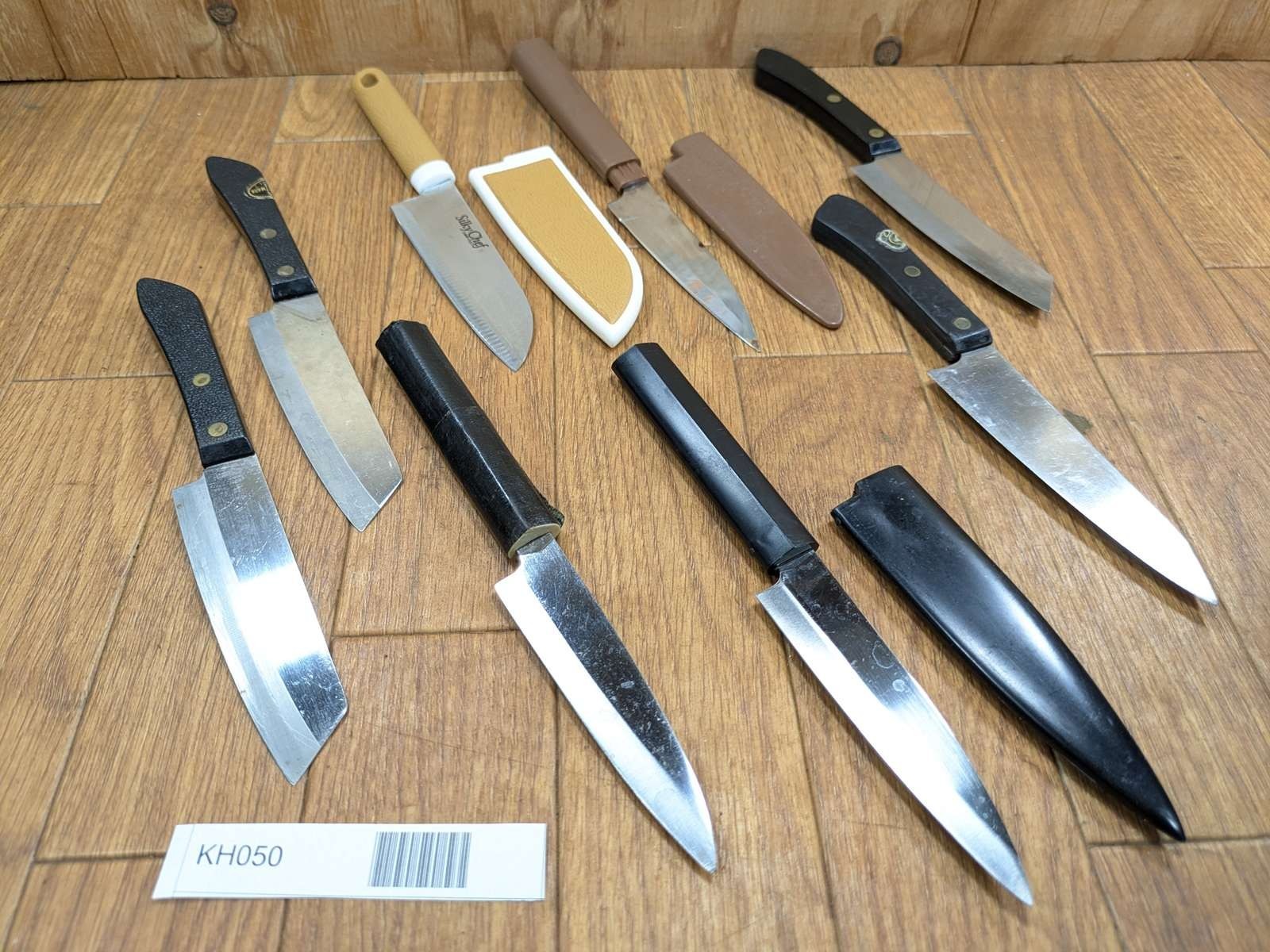Damaged Lot of Japanese SMALL Kitchen Knives Petty set Light weight Japan KH050