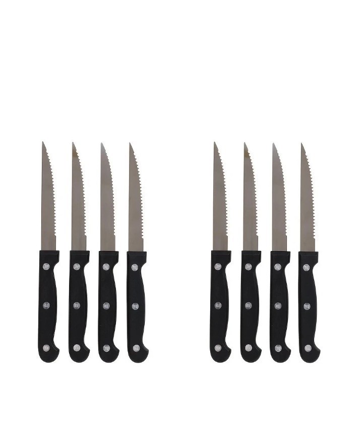 8 PCS Pack Of 8 Inches Stainless Steel Steak Knives 8 Set Kitchen Tools （8 Pack)