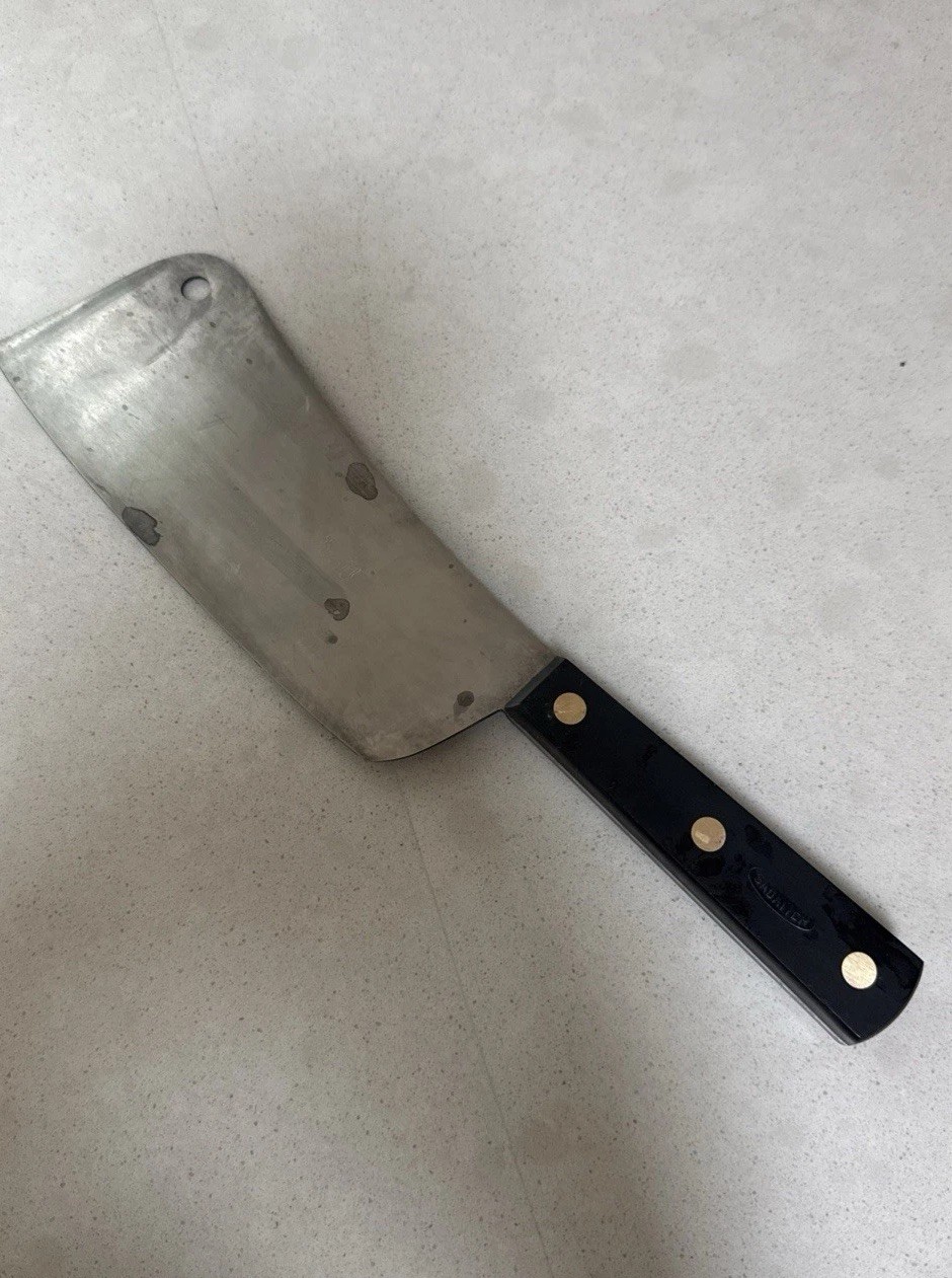 Vintage Sabatier 2 Lions Professional Chef’s Meat Cleaver Knife 12” (36)