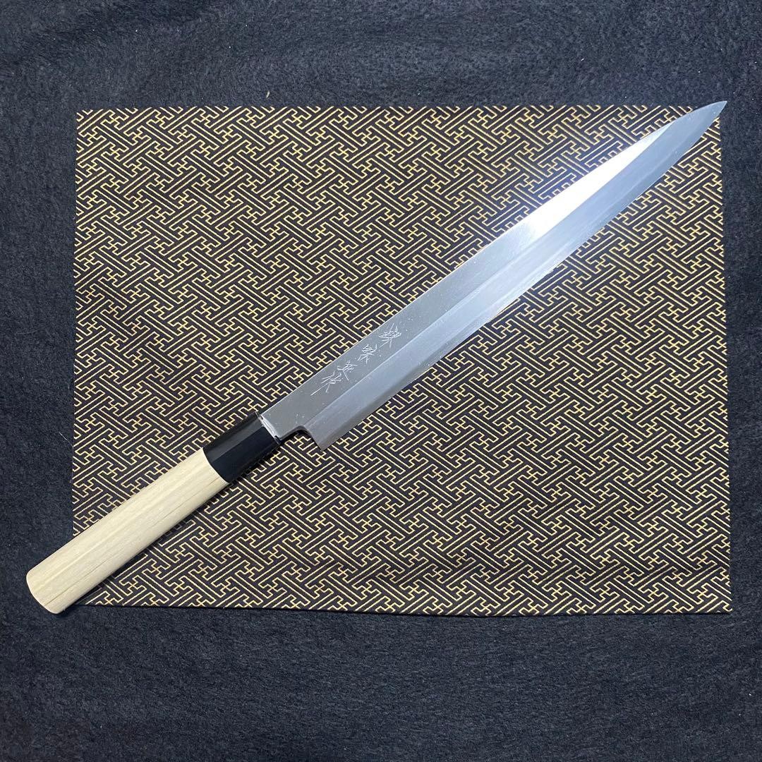 Sakai Masaaki Honka Yanagiba Water Buffalo Pattern 300mm Steel Chef Knife
