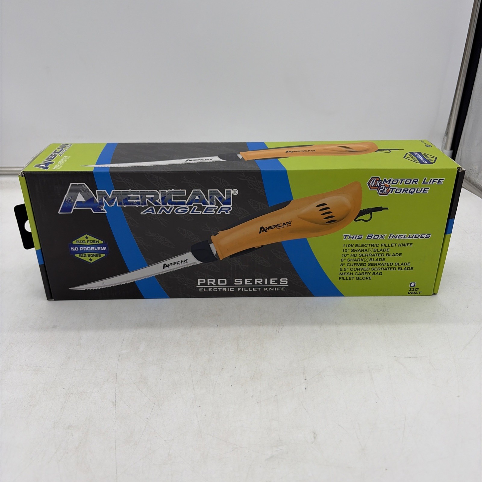 American Angler Pro Electric Fish Fillet Knife Sportsman Kit 5 Blades Brand New
