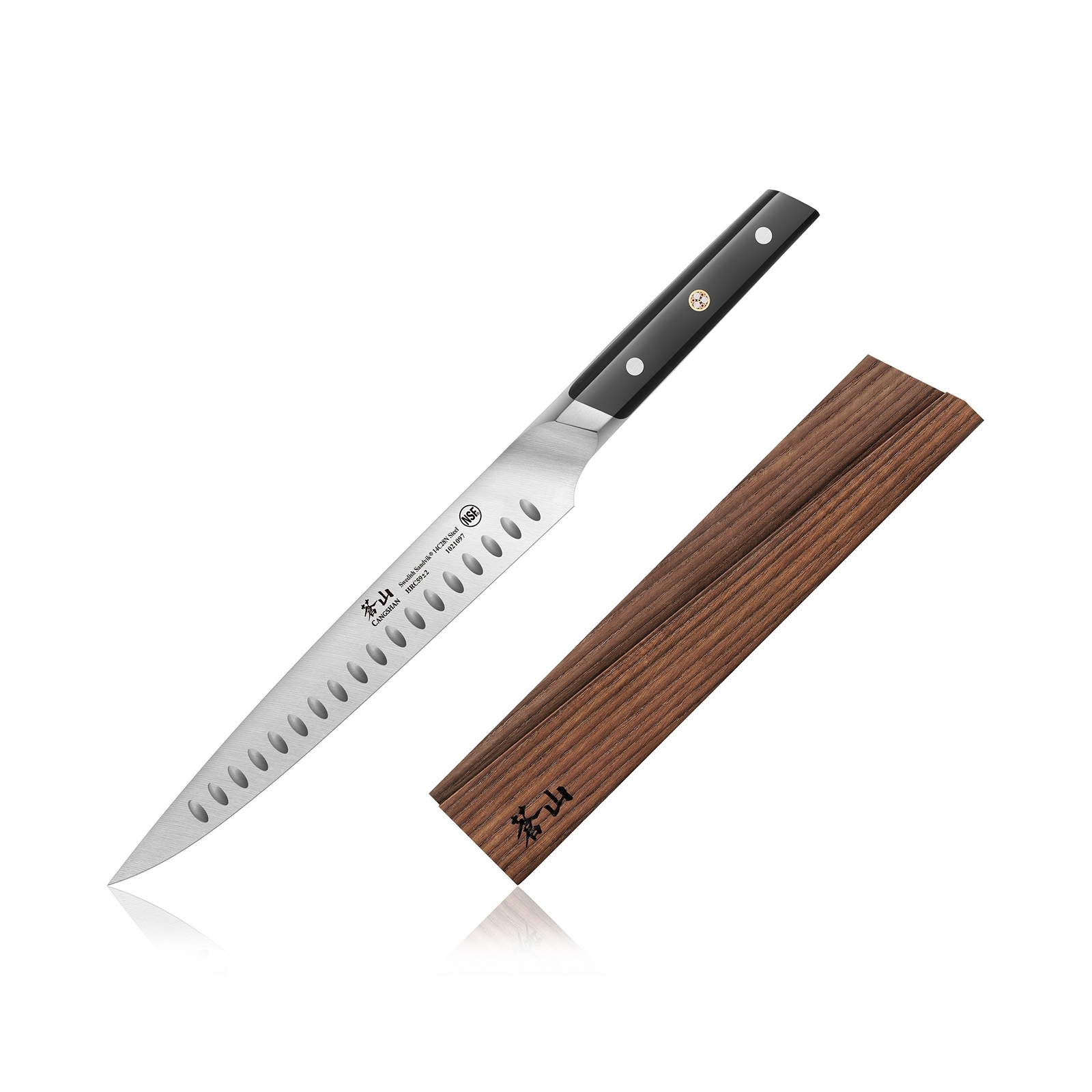 Cangshan TC Series 1021103 Swedish 14C28N Steel Forged 9-Inch Carving Knife a…