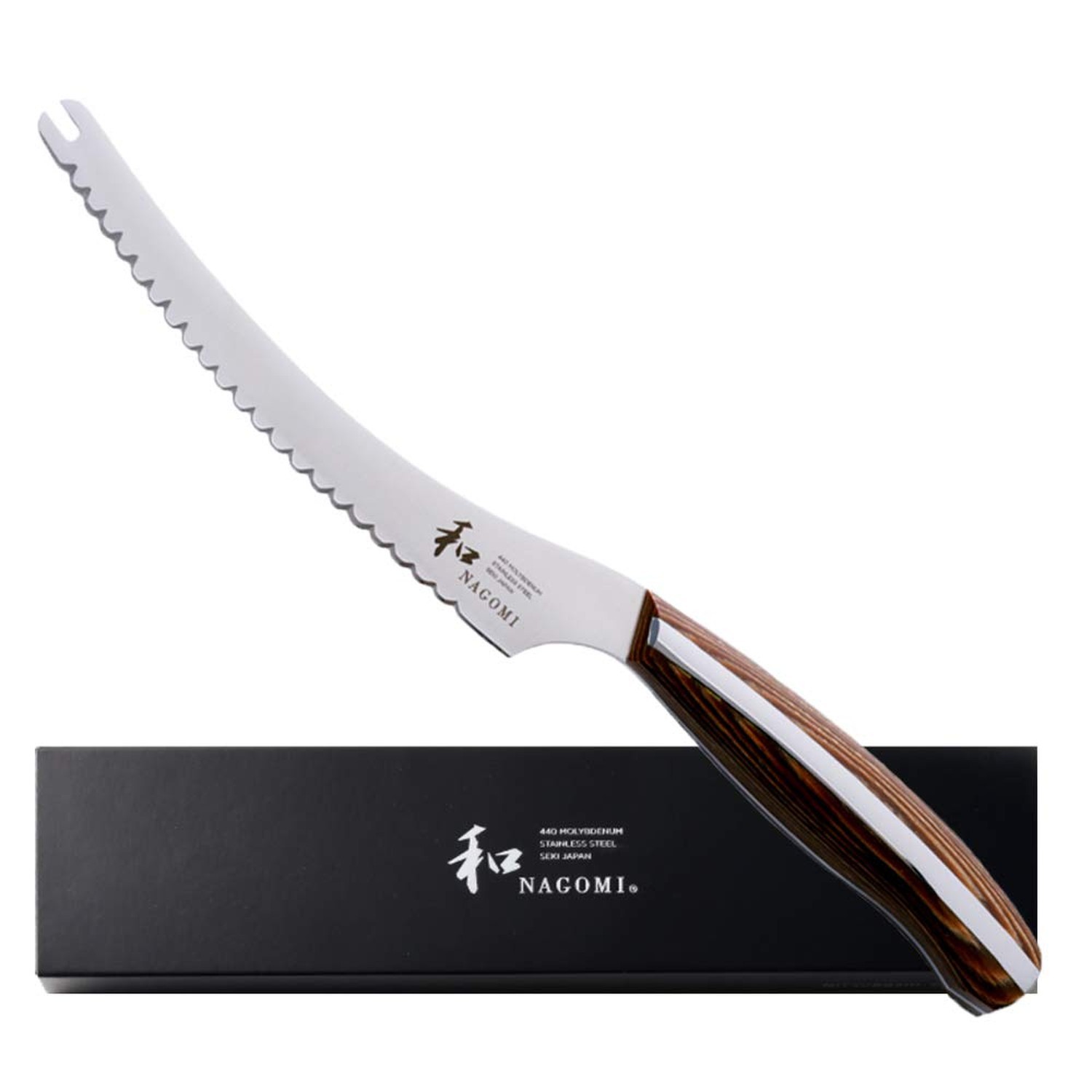 [NAGOMI] 5 inch Serrated Cheese Knife – Made in Seki, Japan – Blade in 440A a…