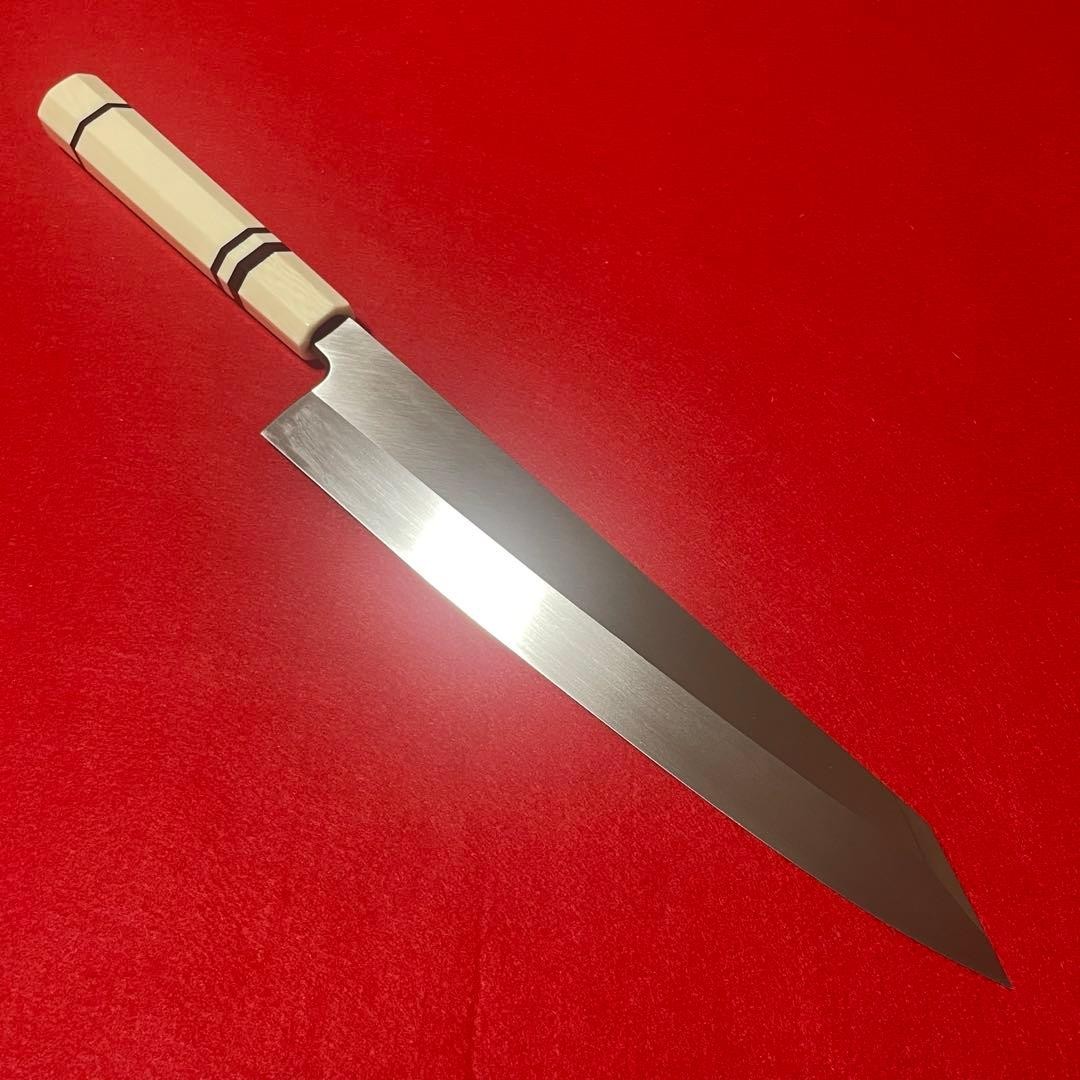 Single Bevel Kandokoro Wa Gyuto Chef Knife 270mm MKV10 Mirror Faux Ivory Handle