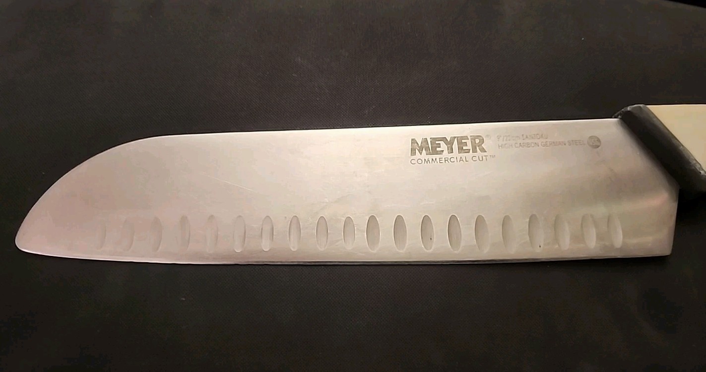 Klaus Meyer 9″ Extra-Large Santoku Knife–Professional Stainless Steel Chef Knife