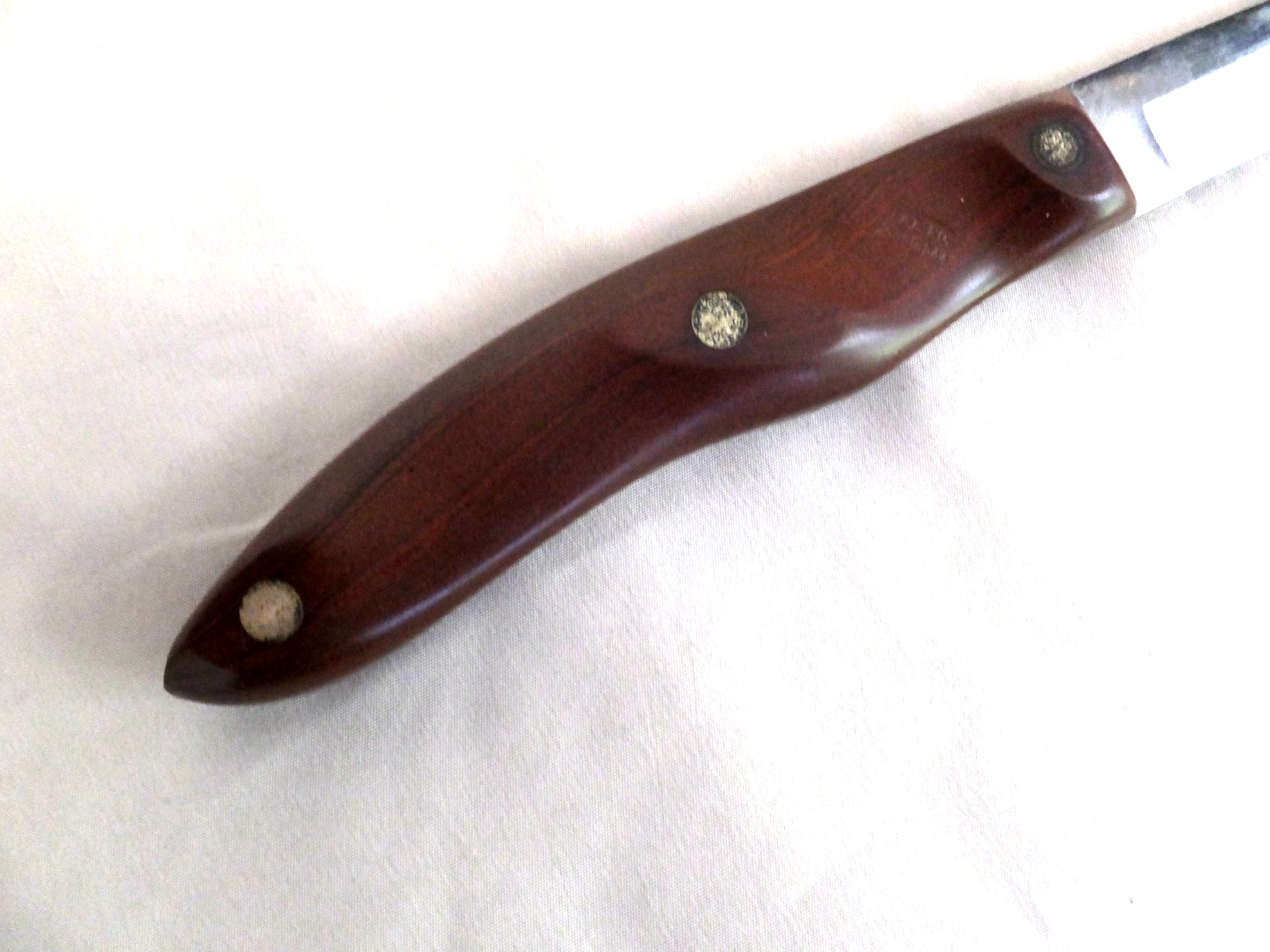 Vintage Cutco No. 23 & 24 Bread Knife & Carving Blade Classic Brown Handle USA