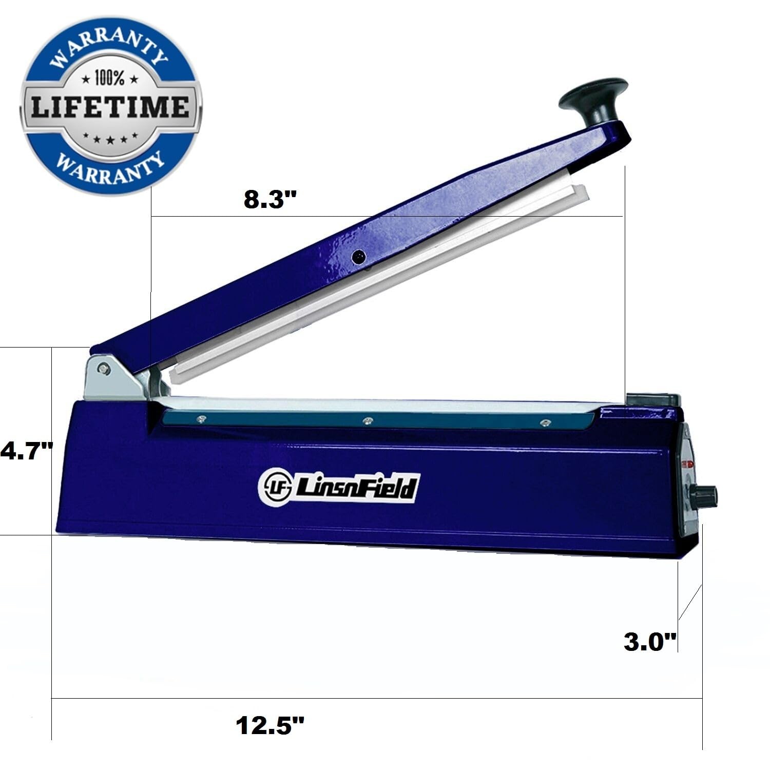 LinsnField Sealer Pro 8″ Impulse Heat Sealer 2mm Sealing Width Manual
