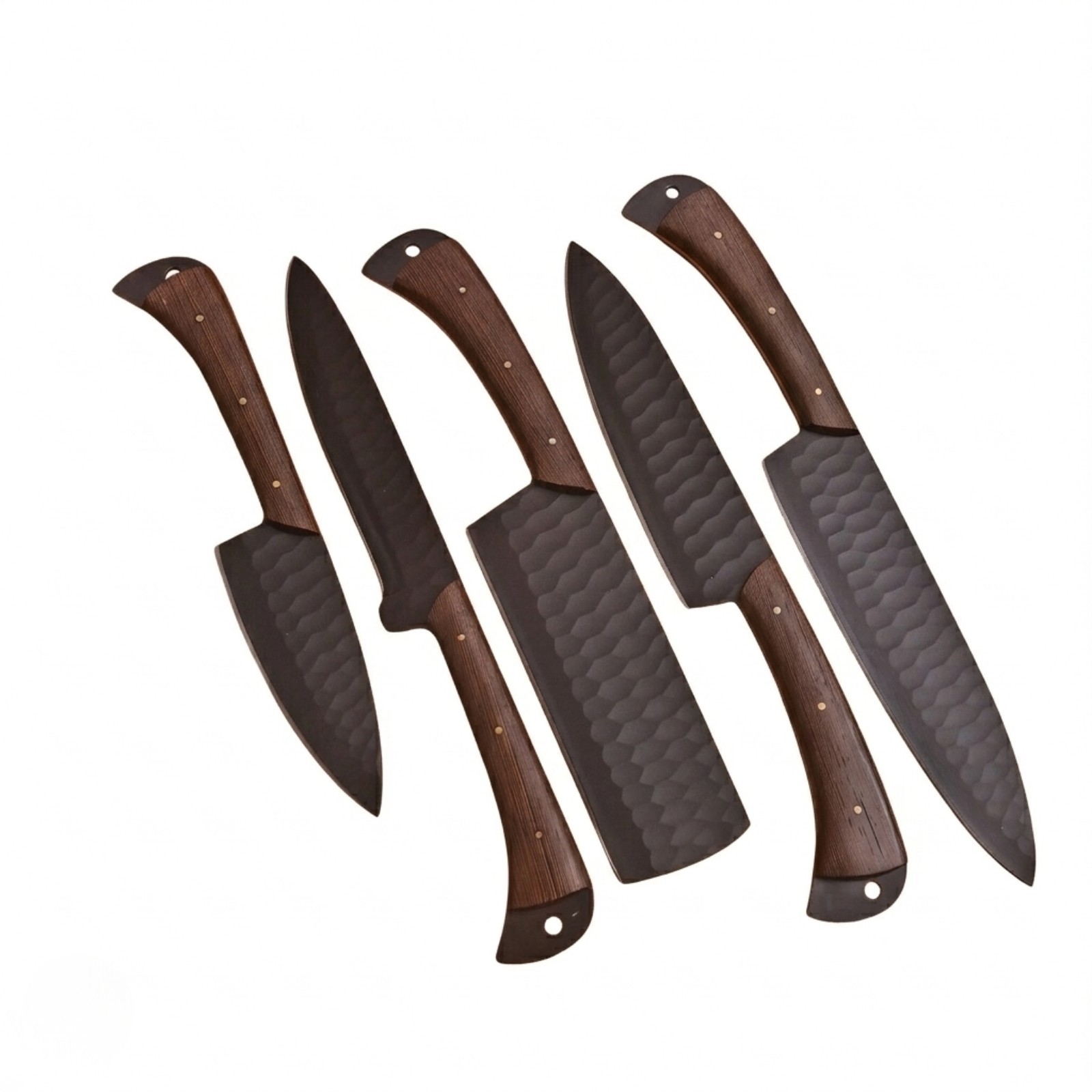 Shard Collectible 5pc Tactical Chef Set Hammered Carbon Steel Field Kitchen Tool
