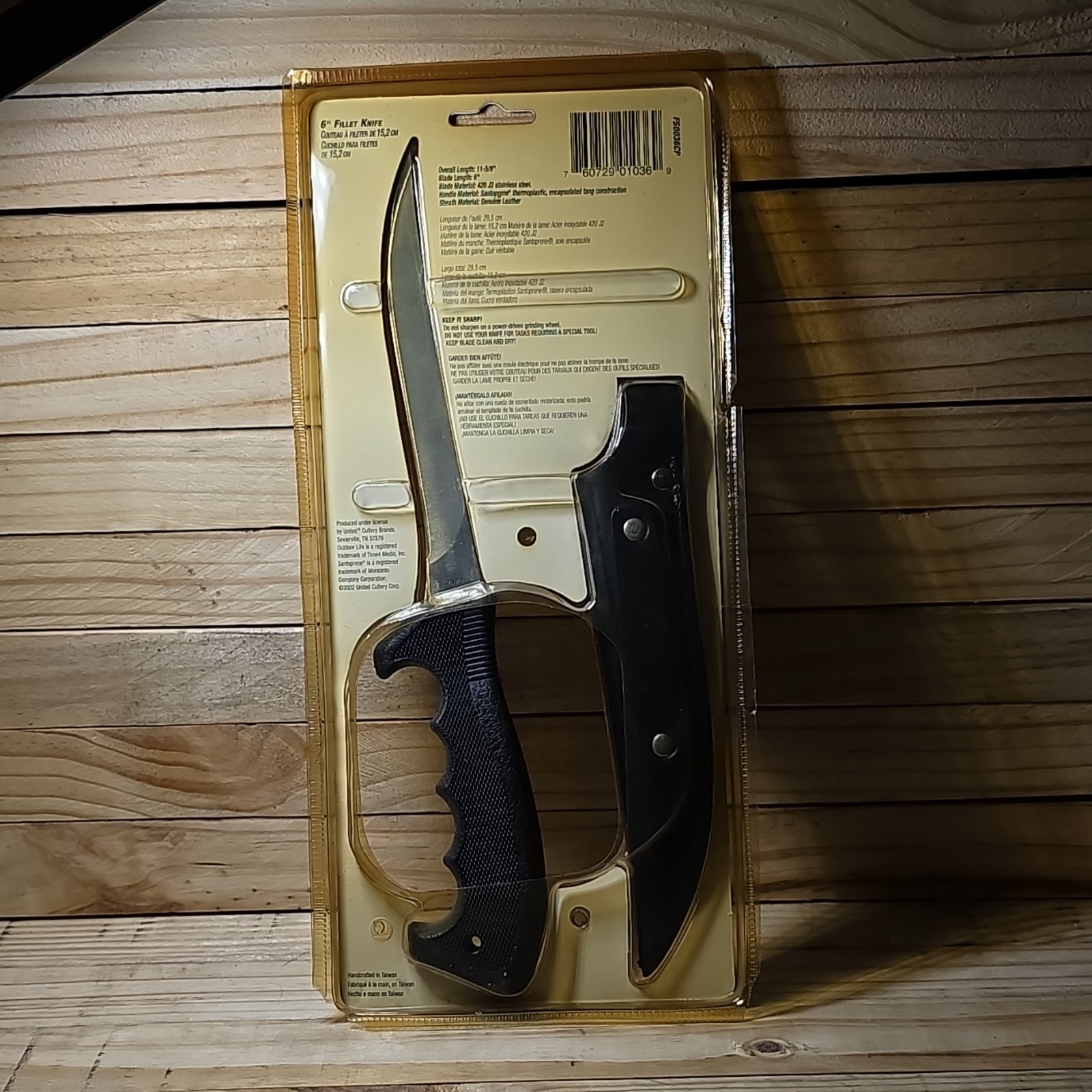 OutdoorLife 6″ Fillet Knife Stainless Steel Blade