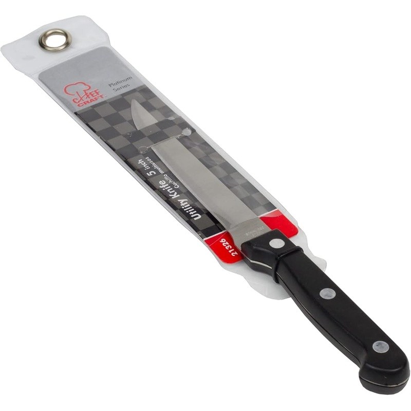 Utility Knife 5 Inch Serrated Stainless Steel Multipurpose Kitchen Tool New