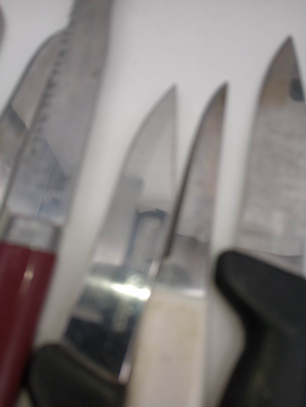 Vintage Kitchen Knives Lot of 37 With Plastic Handles