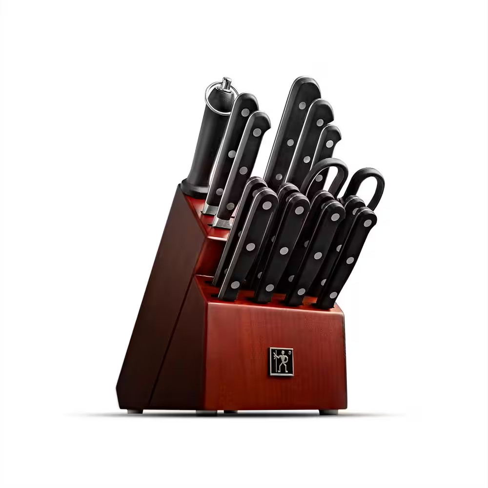 Classic Precision Stainless Steel 16-Pc Knife Block Set