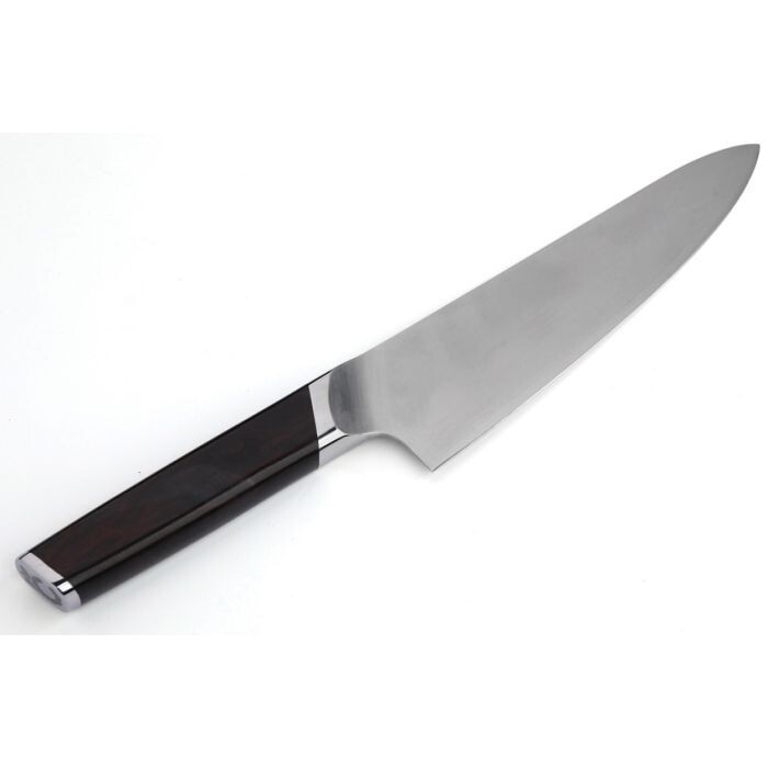 Coolhand Fixed-Blade Chef’s Knife 8″ Stainless Steel Blade Ebony Wood Handle