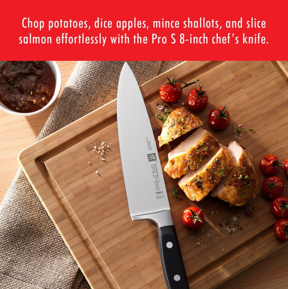 ZWILLING J.A. Henckels Professional S 8″ Chef Knife Stainless Steel