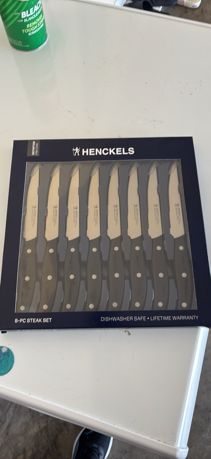 HENCKELS 8-Pc Steak Knife Set 4.5in Serrated Stainless Steel Dishwasher Safe