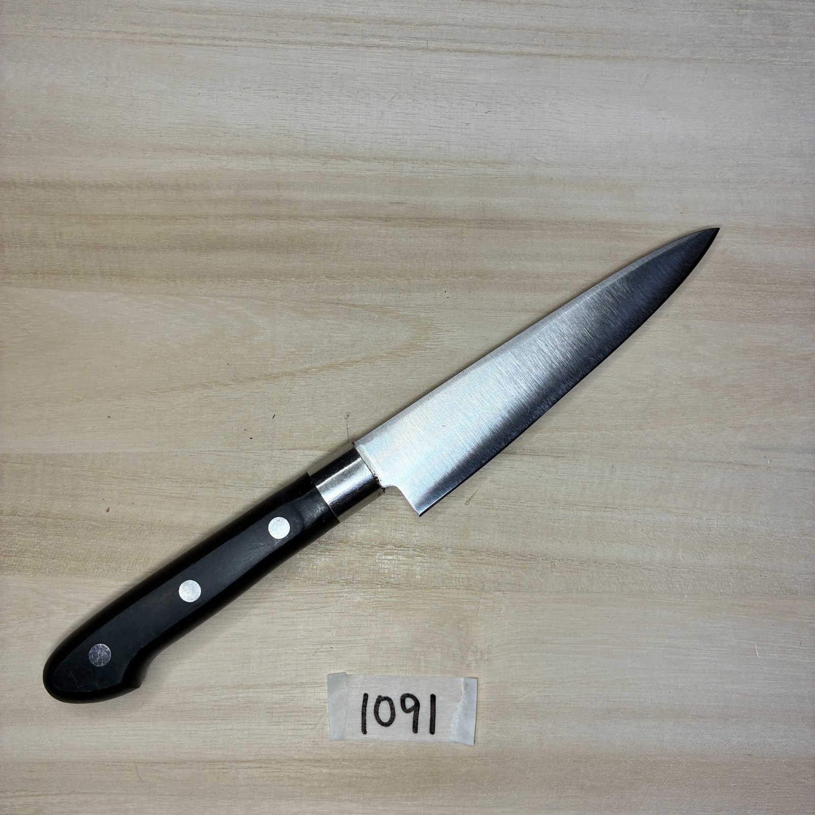 Japanese Kitchen knife, Petty knife ,#1091, used, made in Japan 125/230mm, 59g